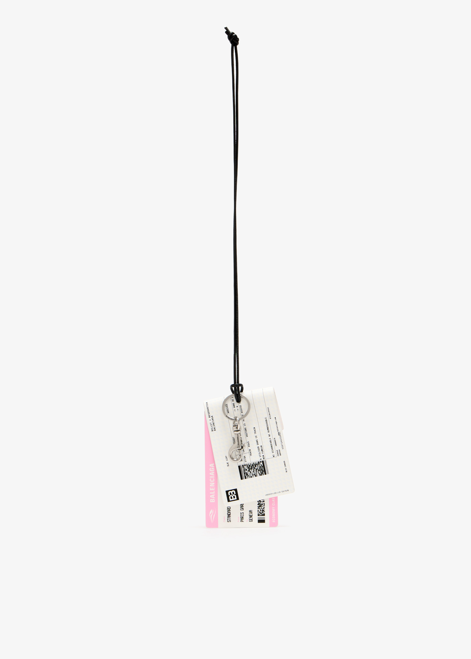 

Train Ticket keyring, White