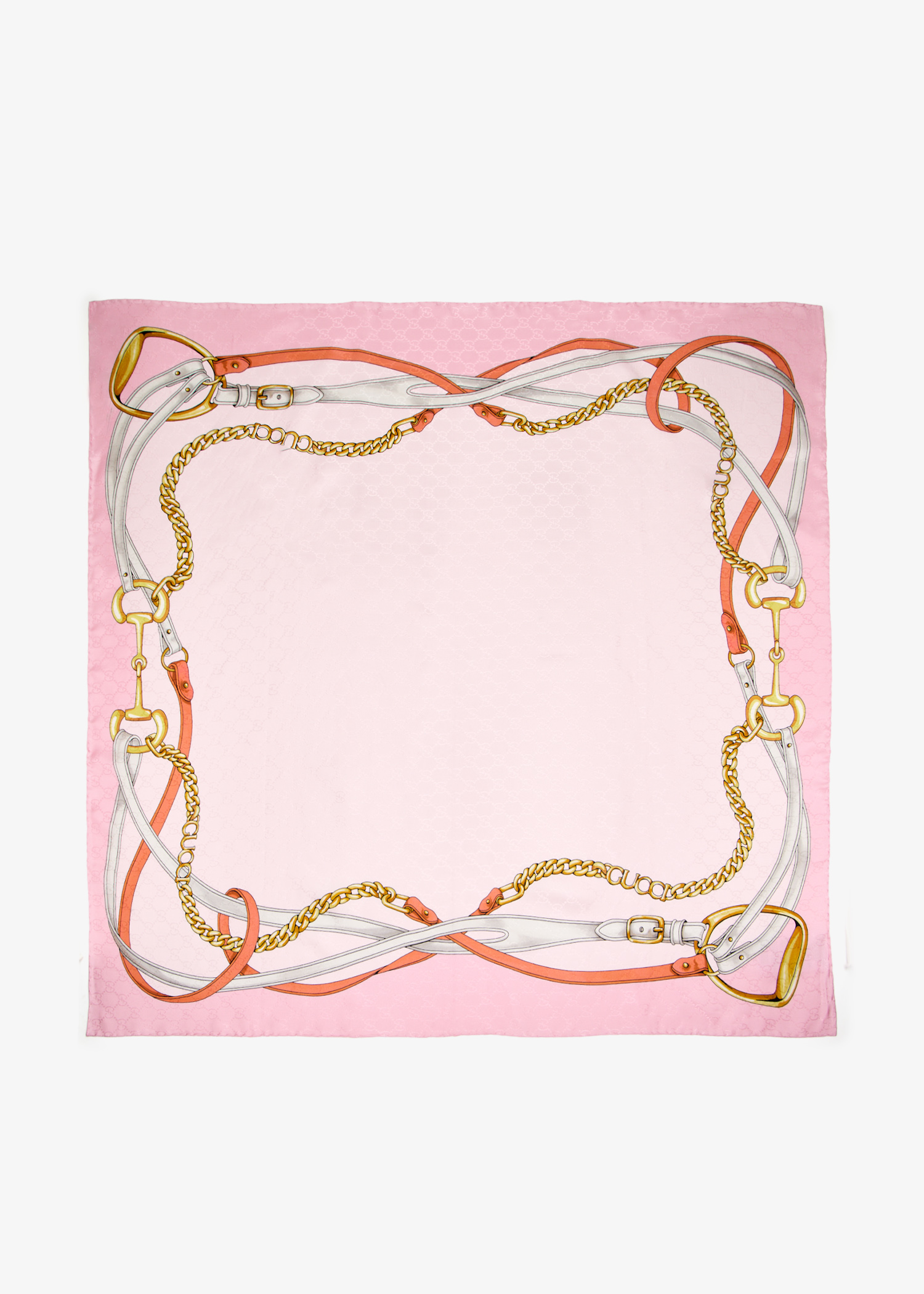 

Printed silk carré, Pink