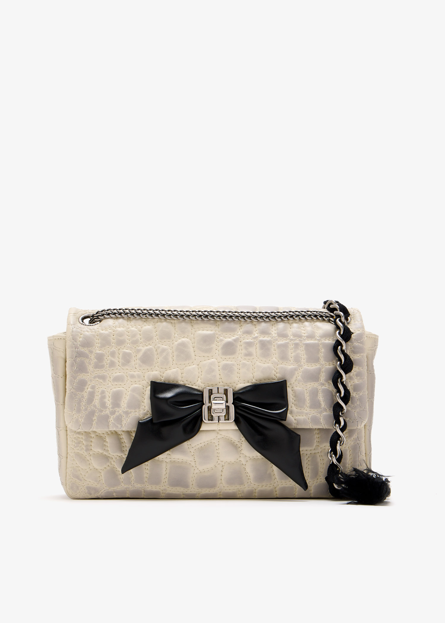 

Clémence Bow small chain bag, Cream