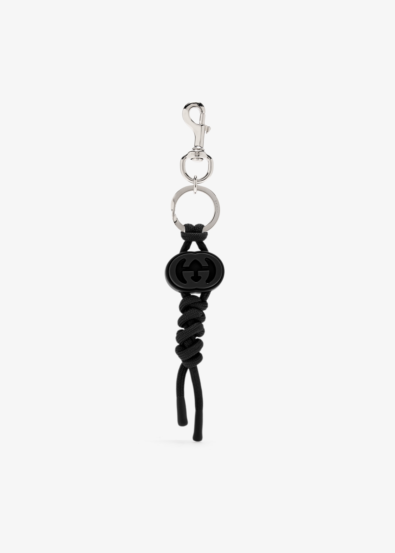 

Interlocking G keychain, Black