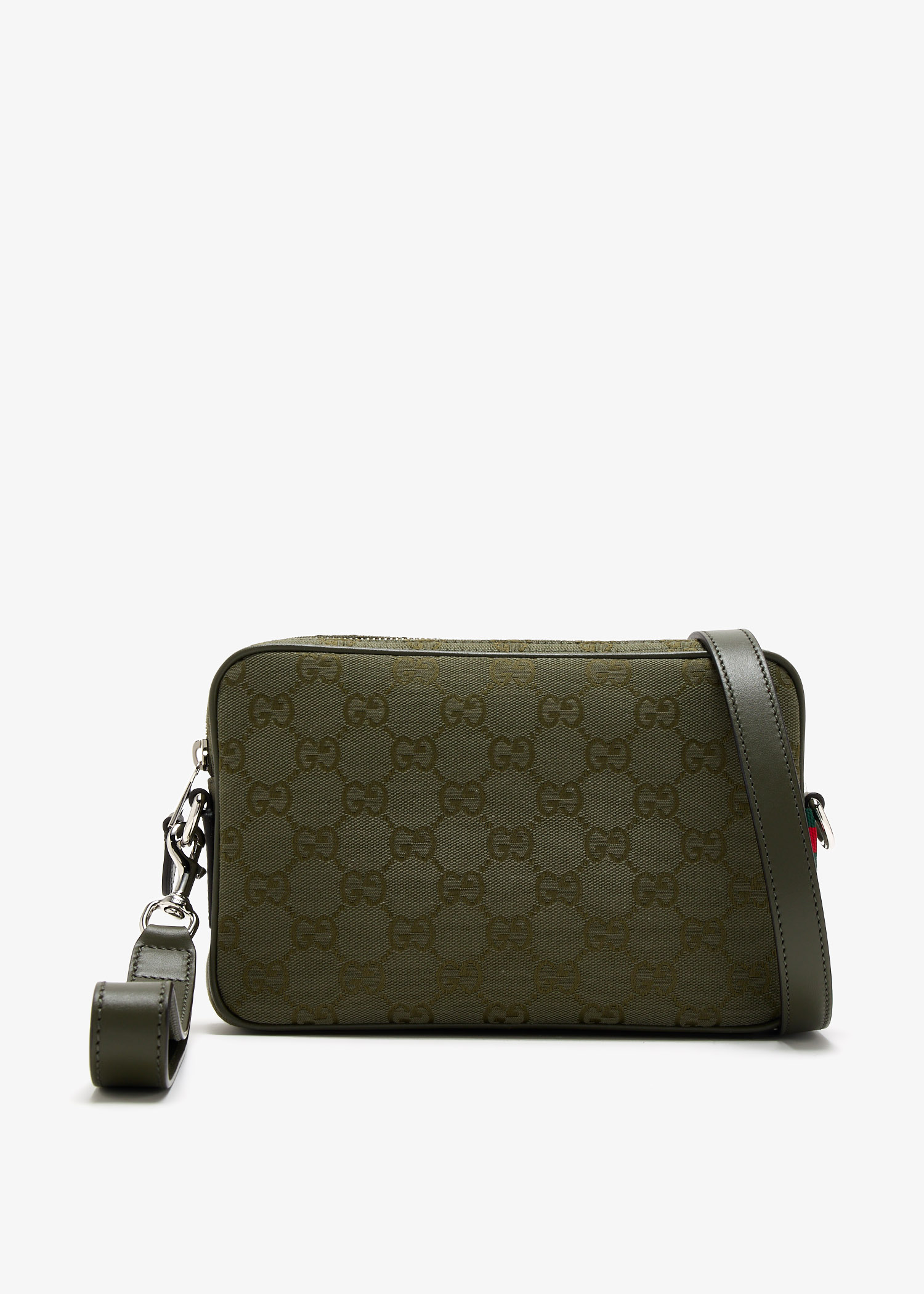 

GG canvas small crossbody bag, Green