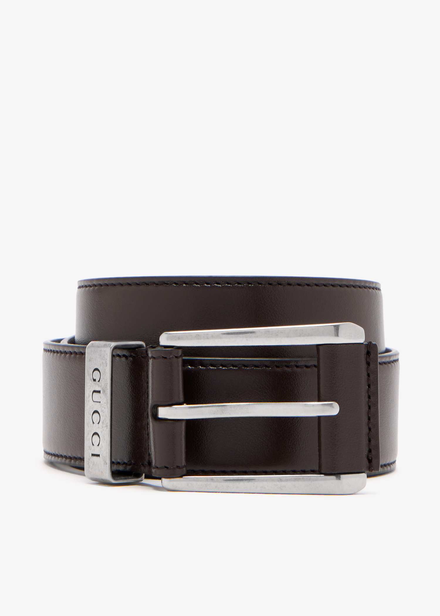 

Square buckle belt, Brown