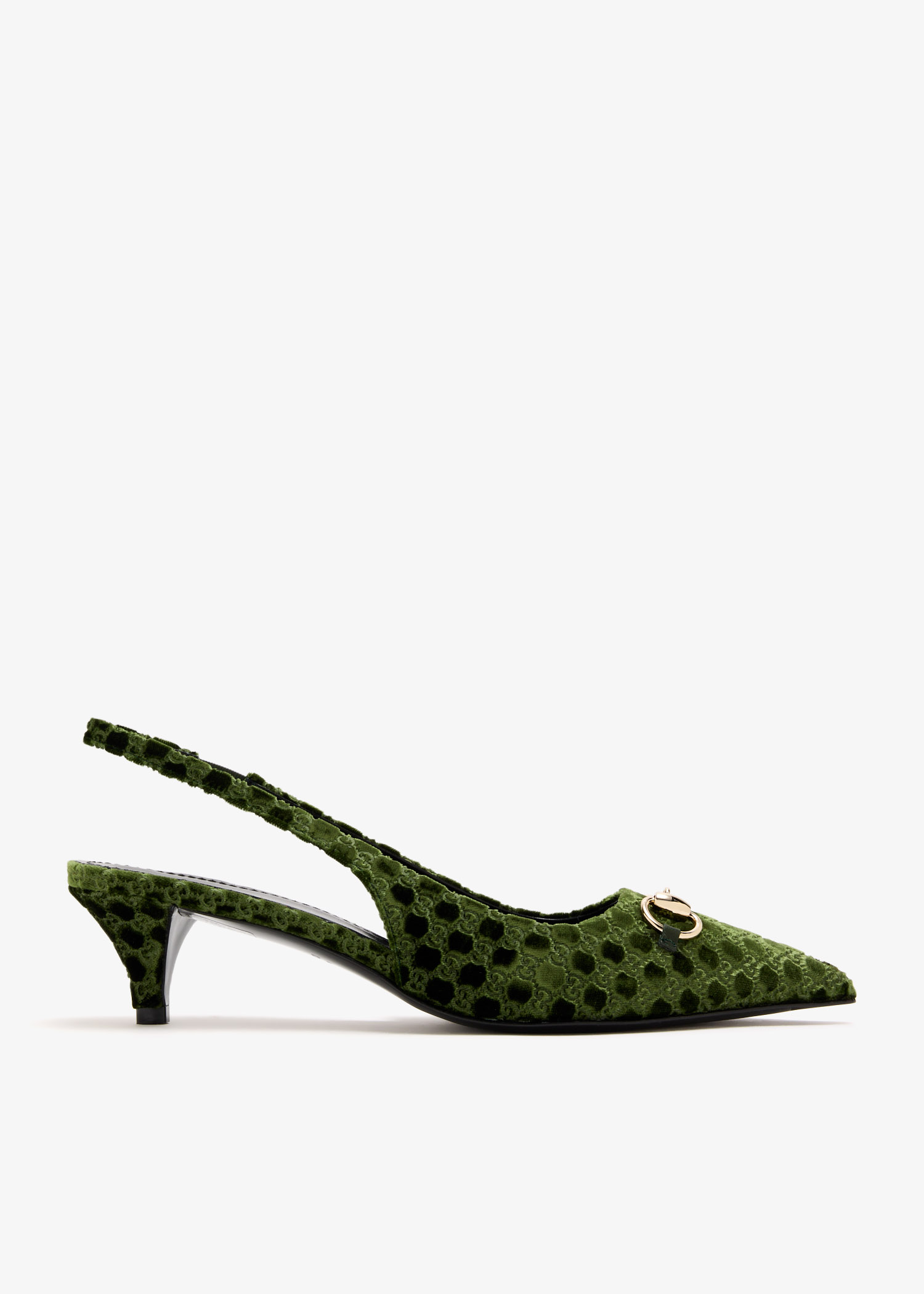 

Horsebit slingback pumps, Green
