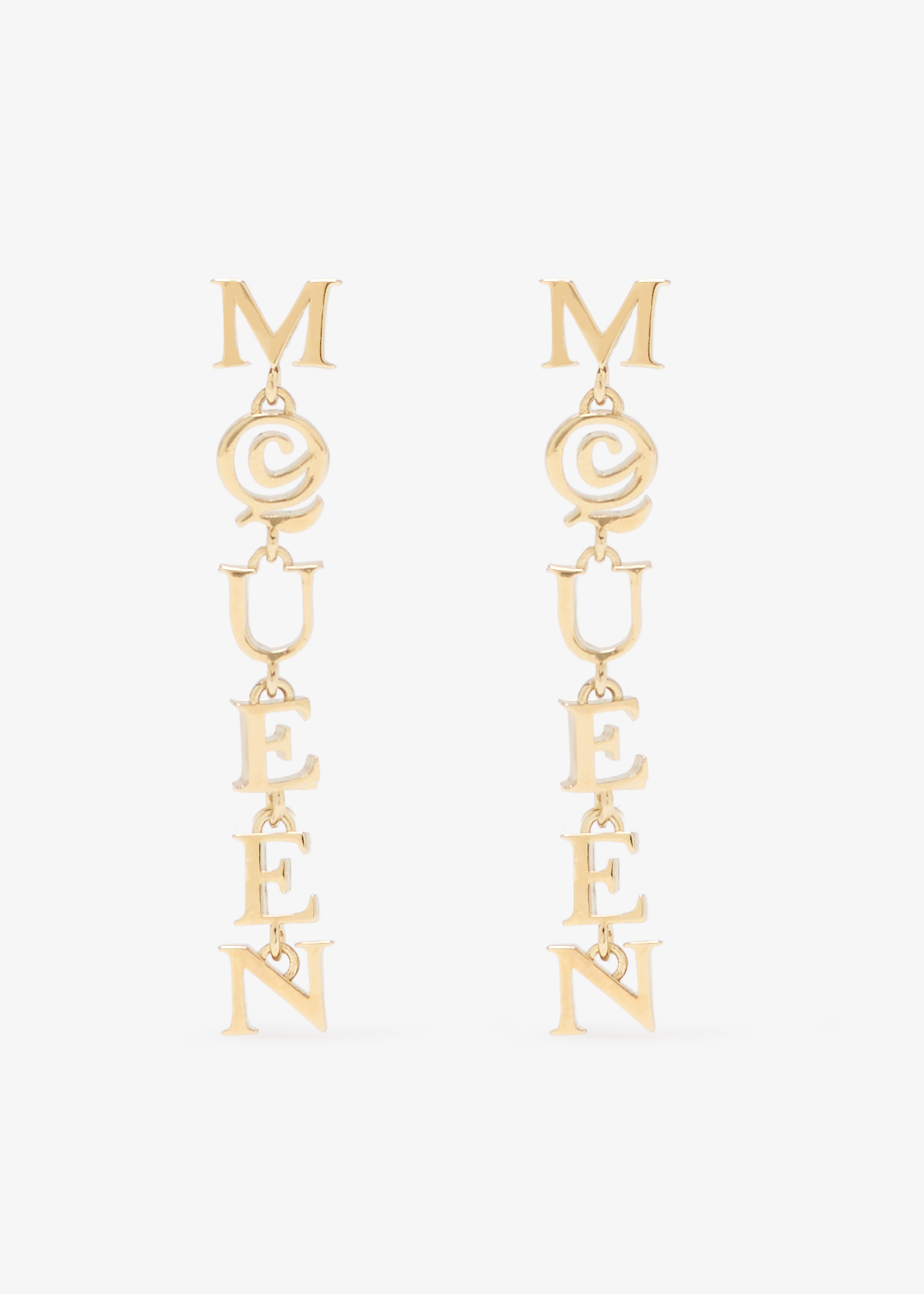 

Logo earrings, Gold