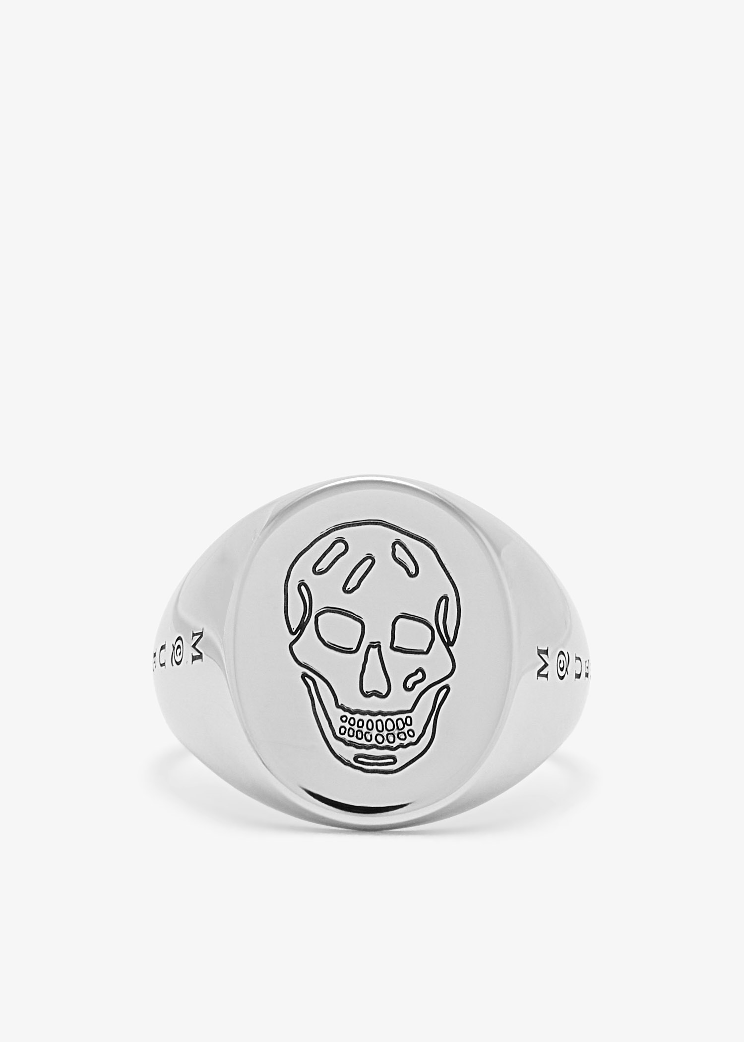 

Skull signet ring, Silver