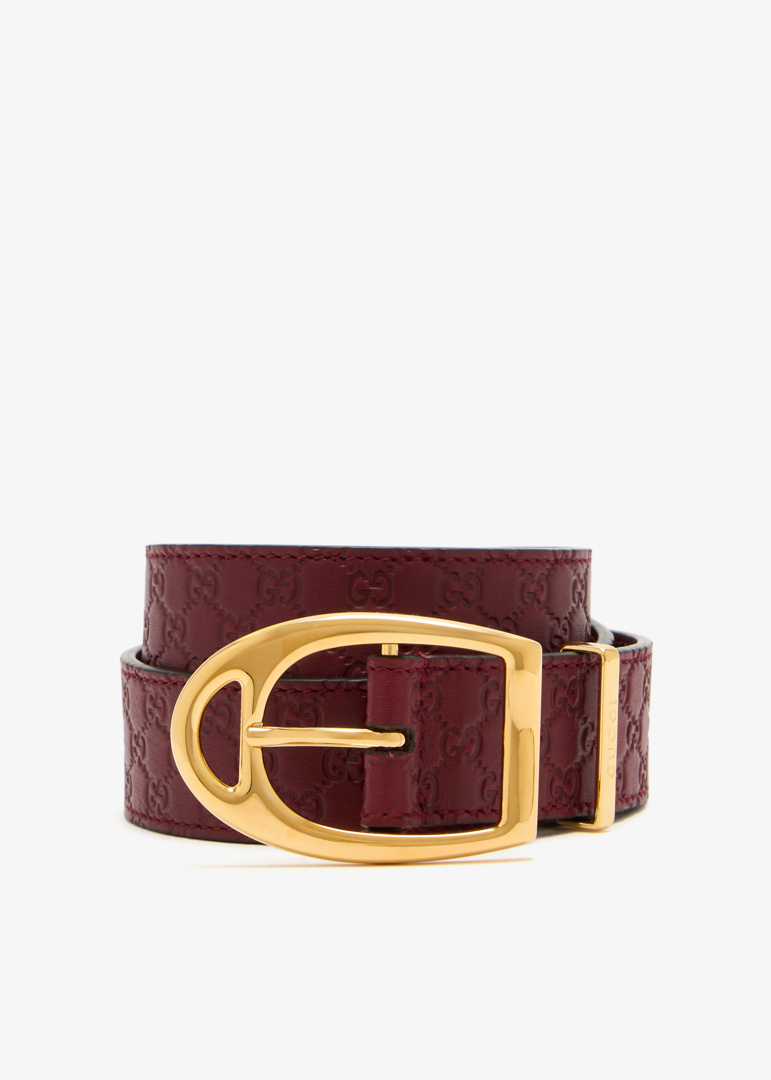 

Arabella leather belt, Burgundy
