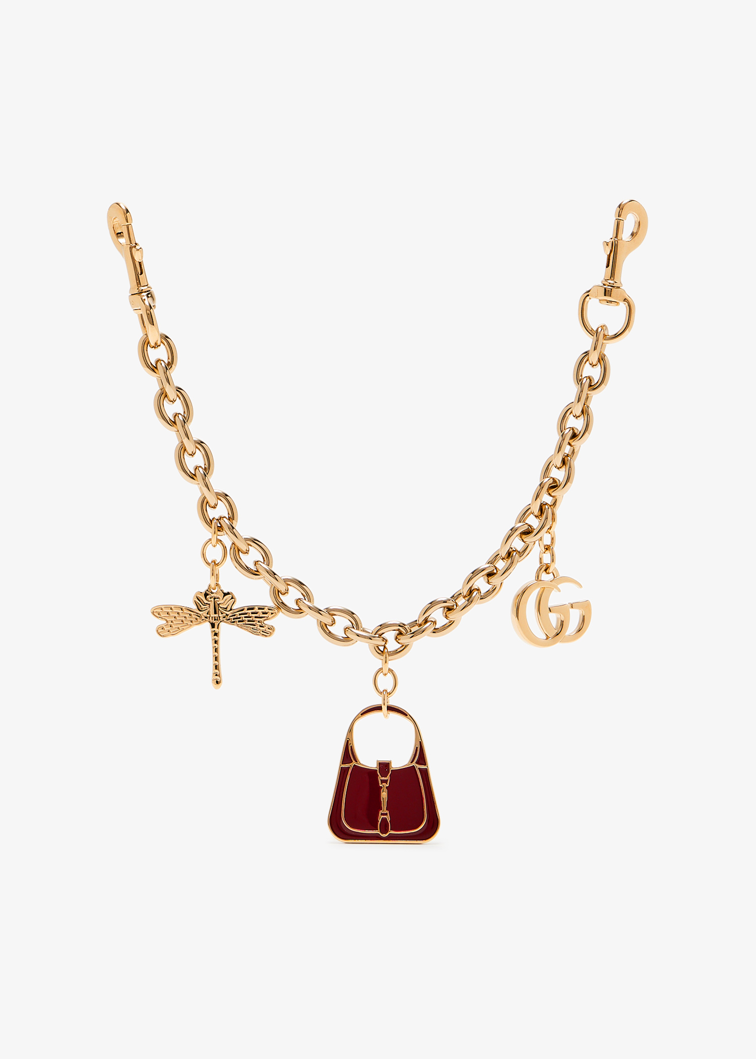 

Chain bag charm, Gold