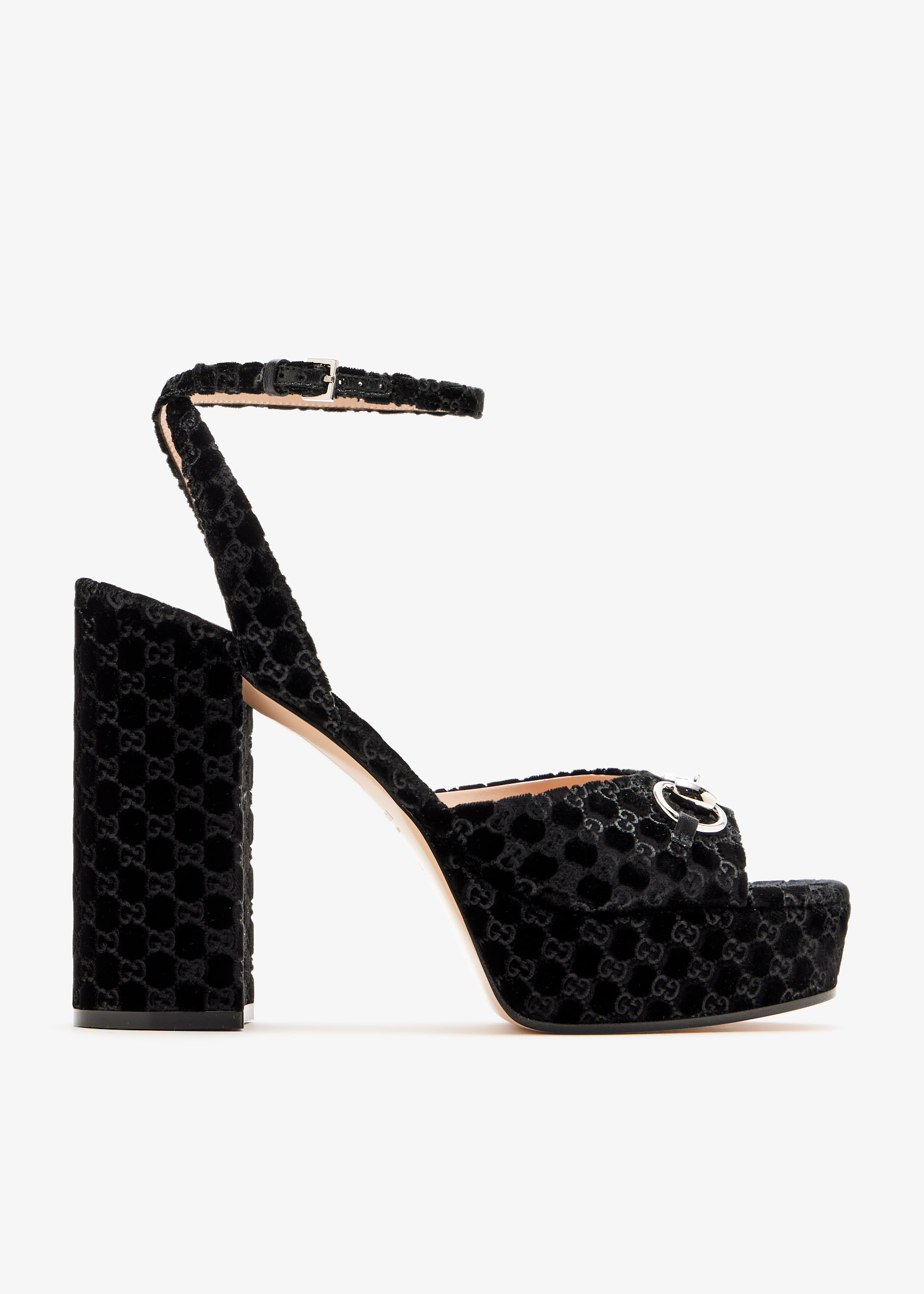

Horsebit platform sandals, Black