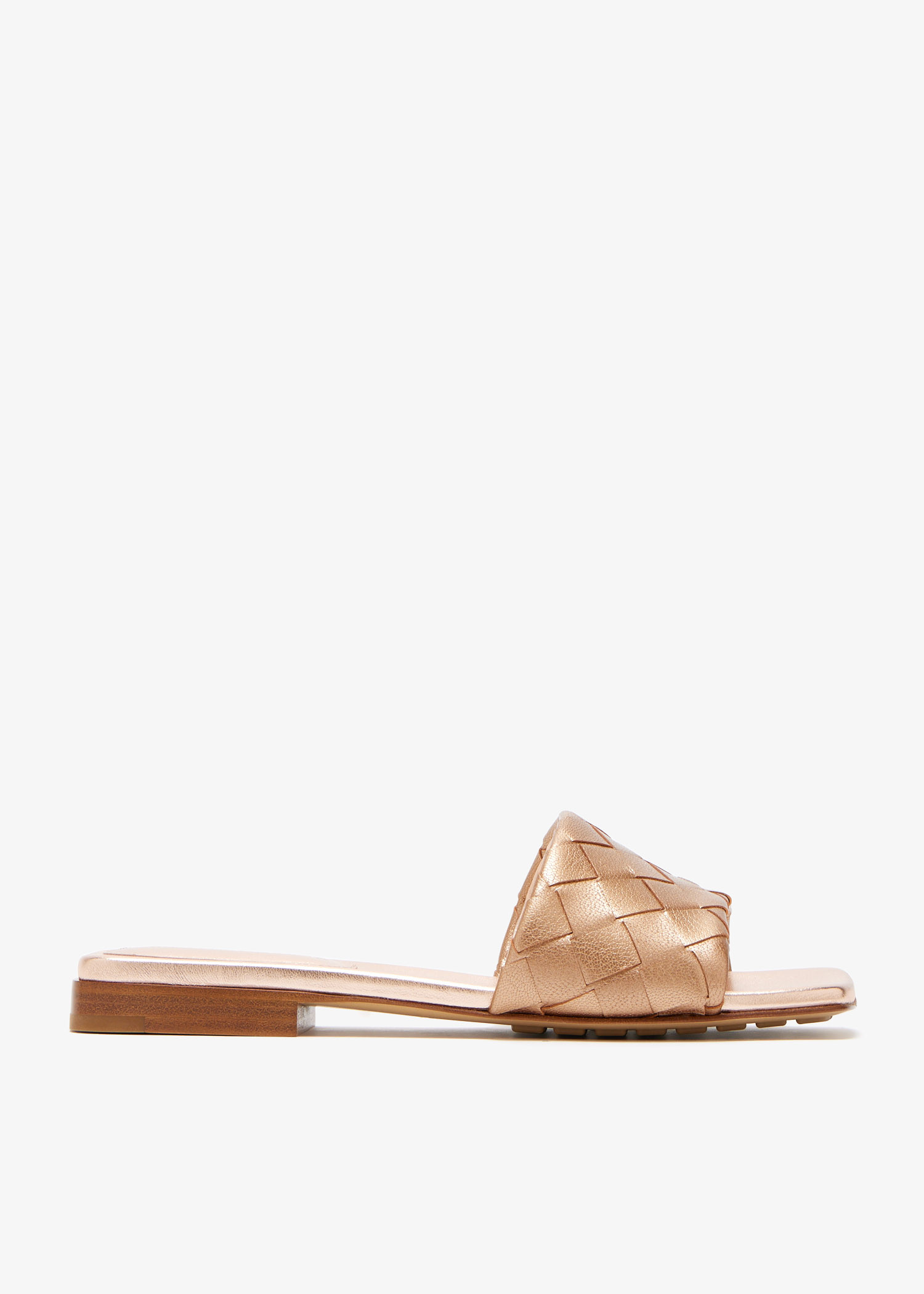 

Parco flat mules, Gold