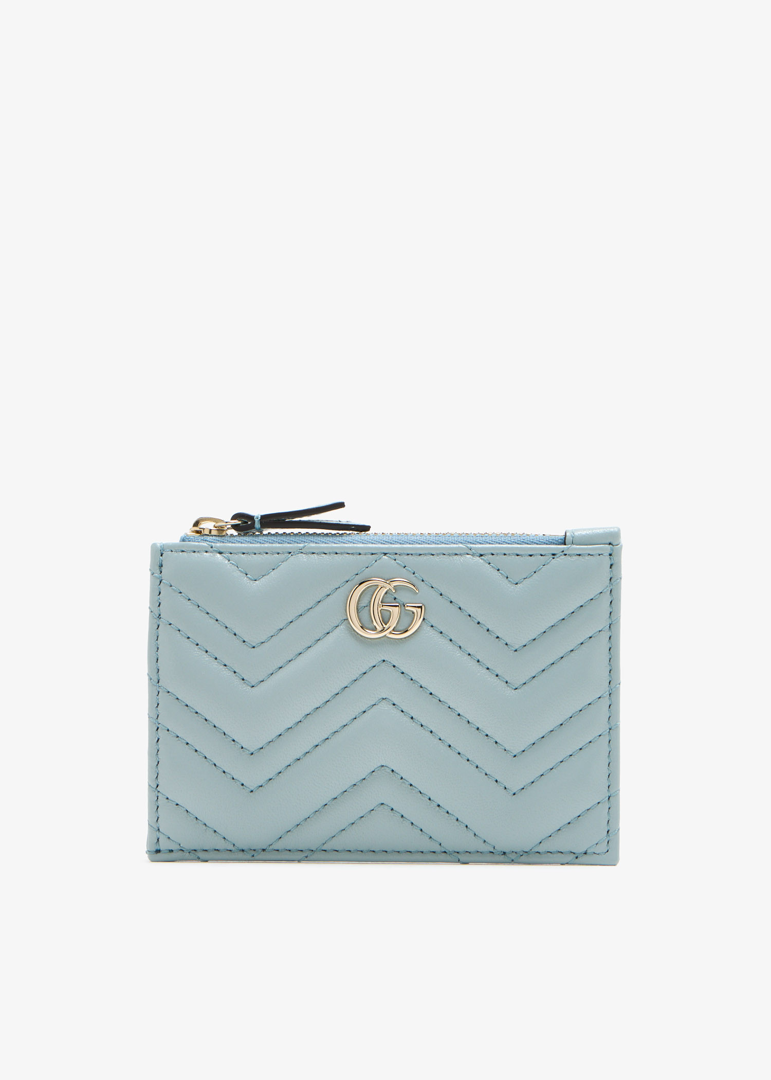 

GG Marmont zip key pouch, Blue