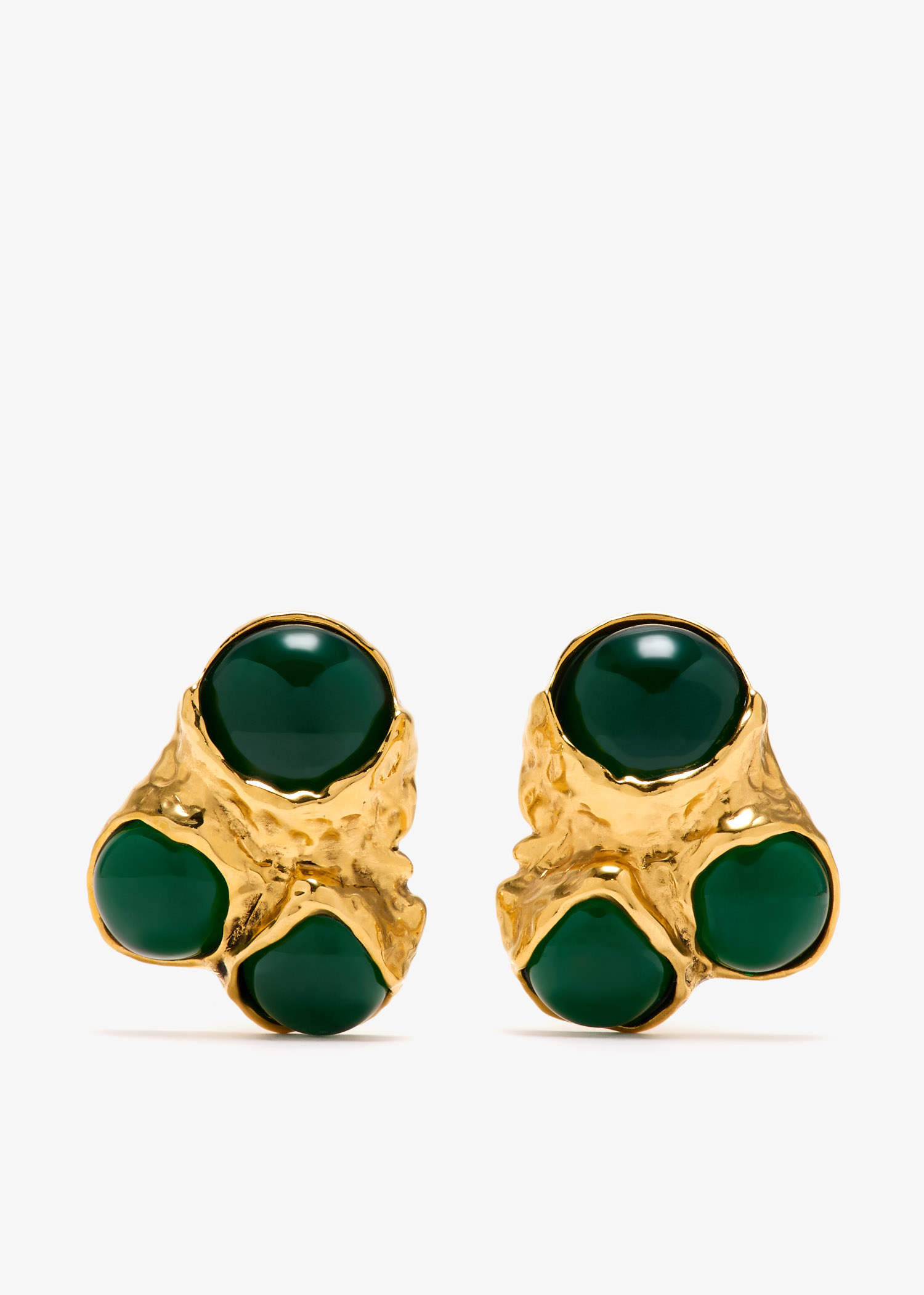 

Bubble Cabochon earrings, Gold