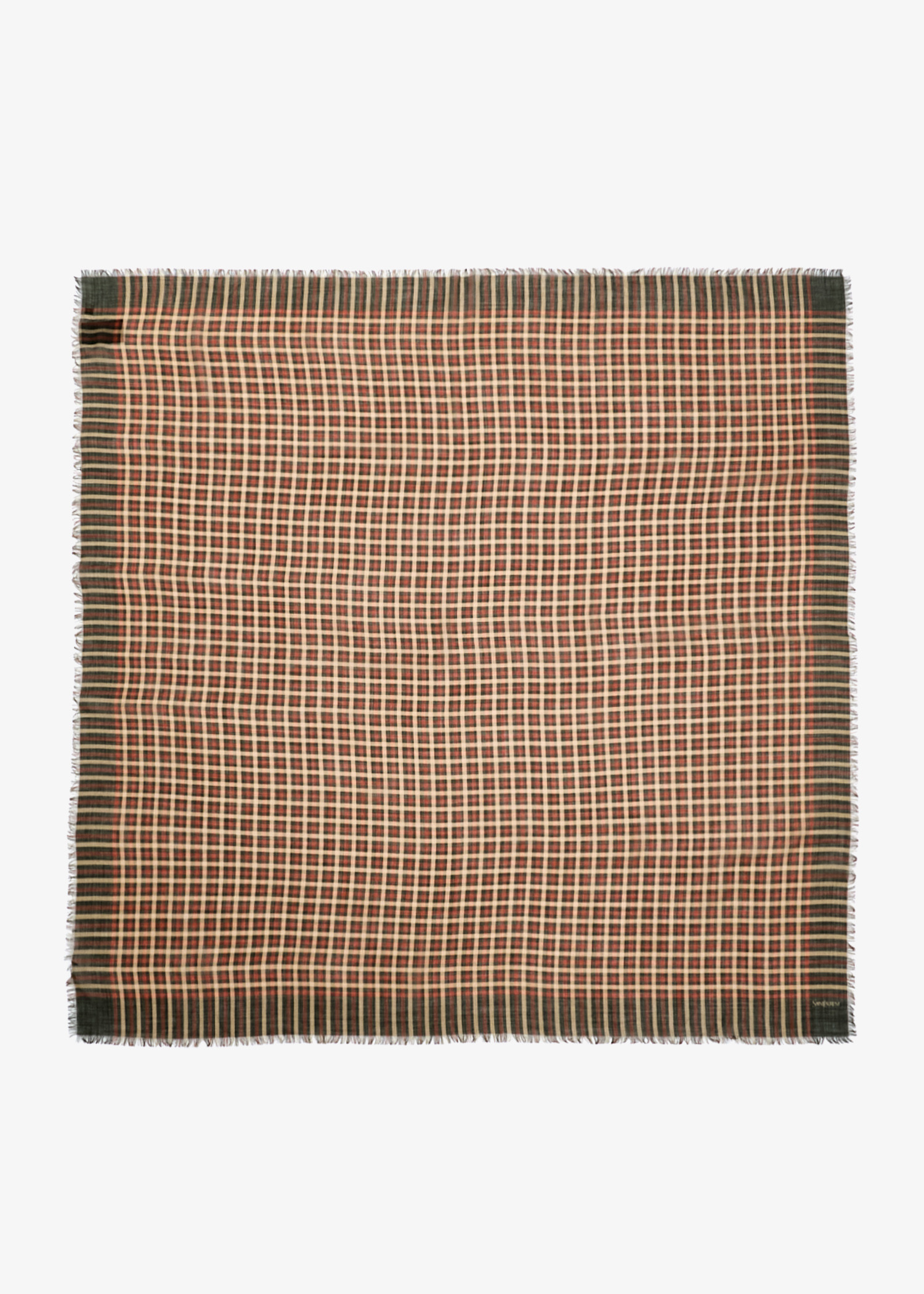

Large square Madras twill scarf, Printed