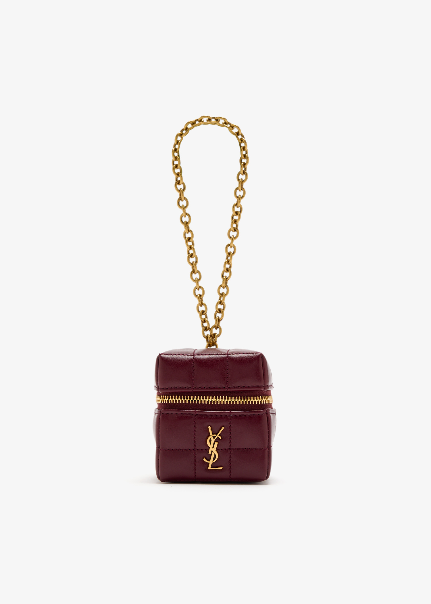 

Cassandre mini cube bag charm, Burgundy