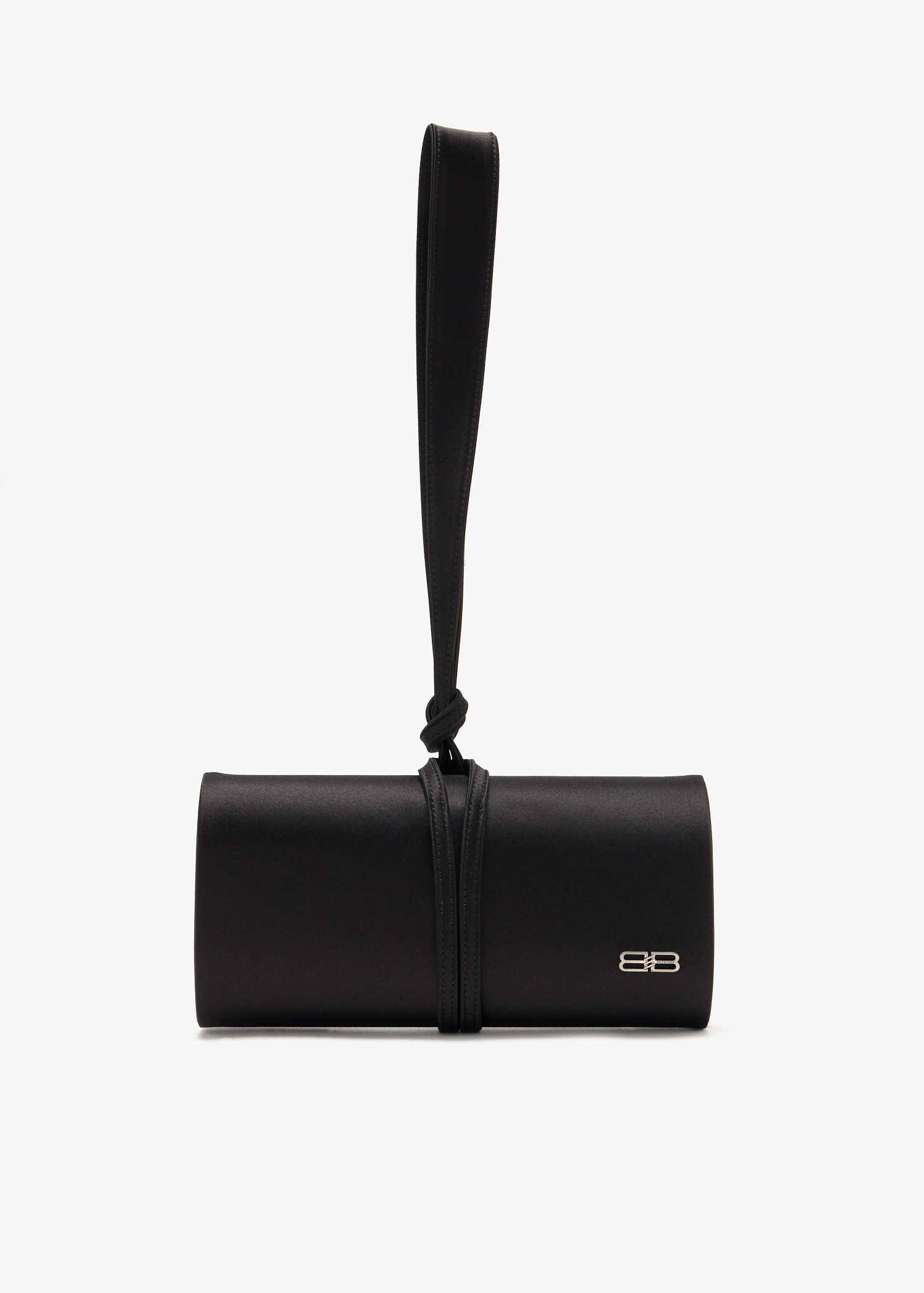 

BB satin clutch, Black