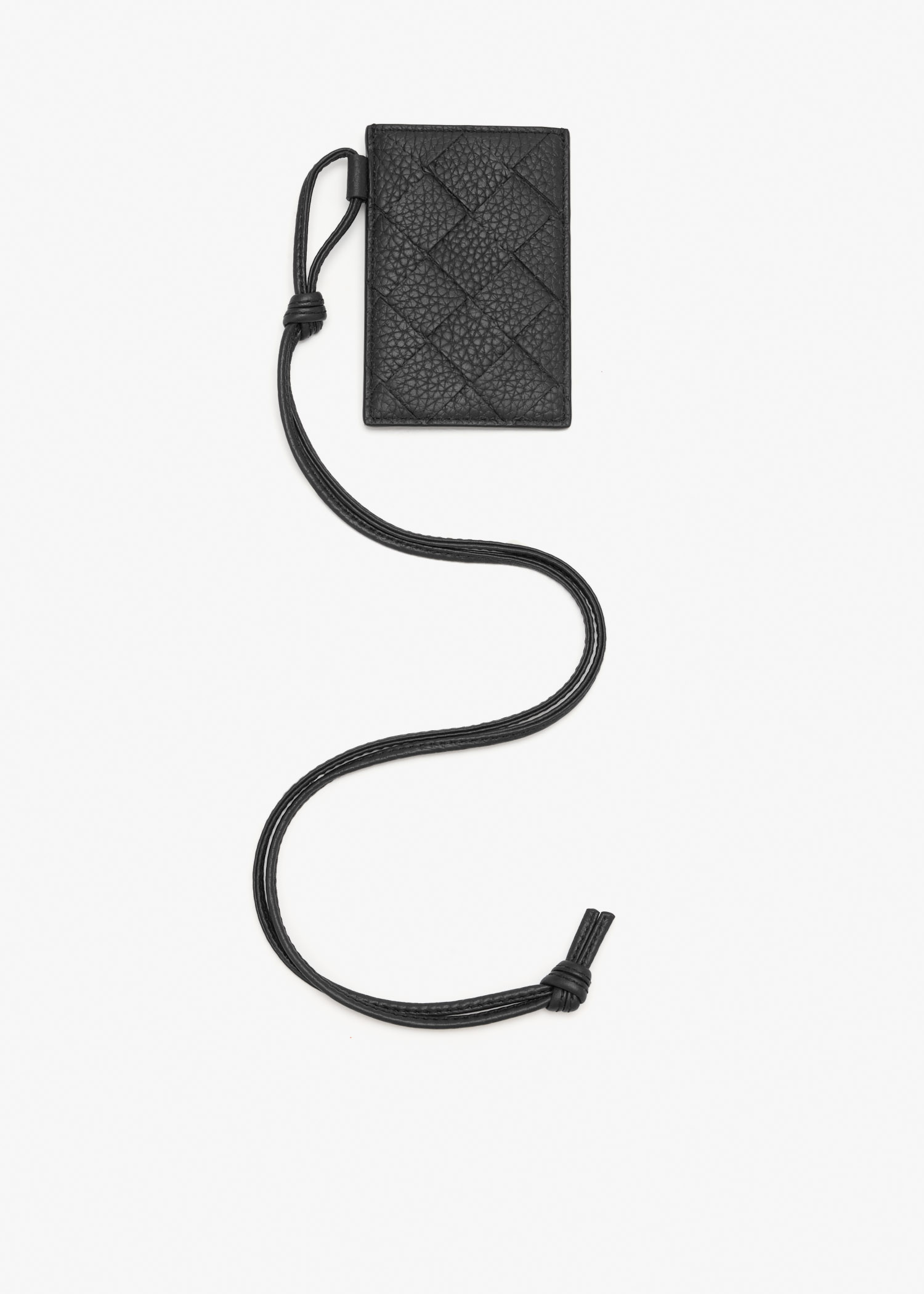 

Intrecciato badge holder, Brown