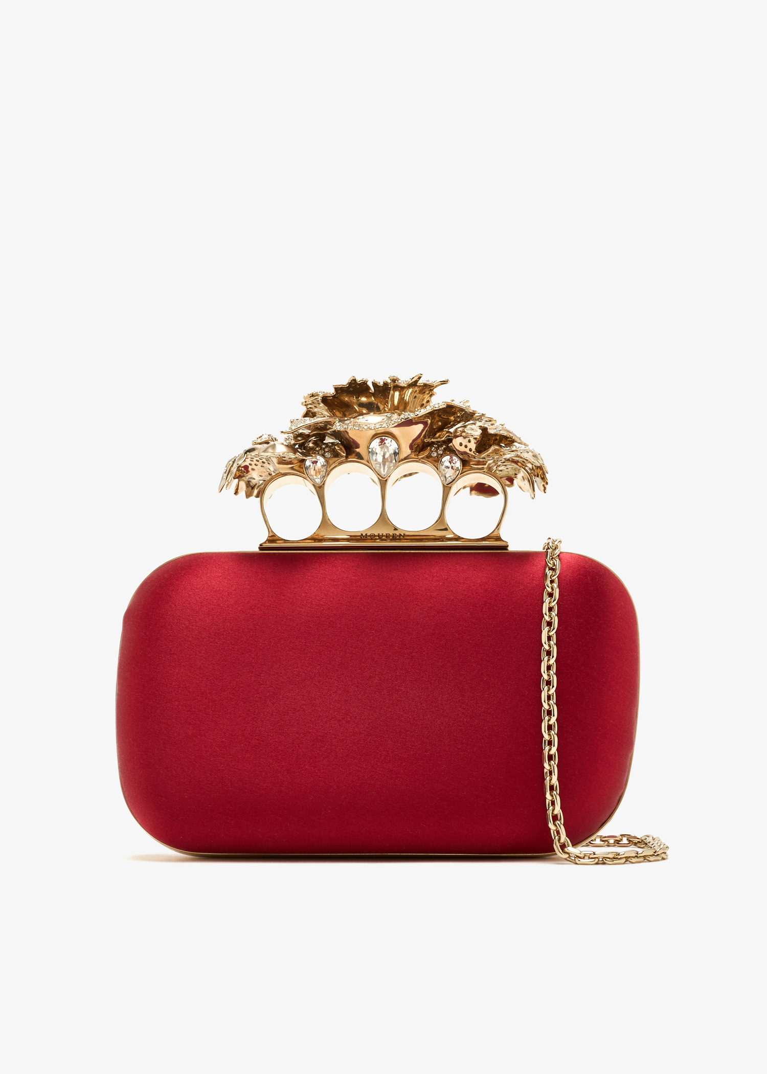 

Flower Knuckle clutch, Red