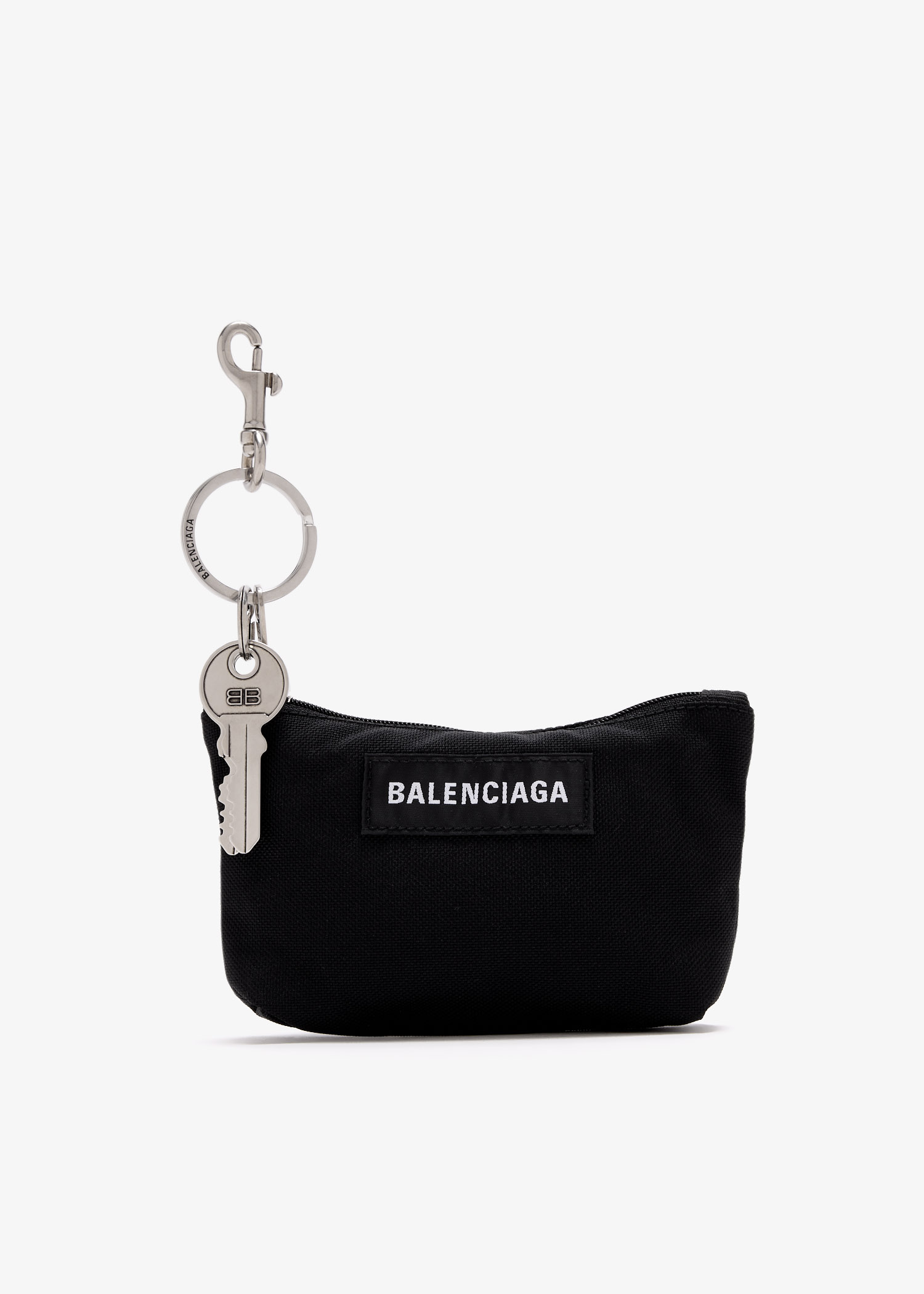 

Charm zipped pouch, Black
