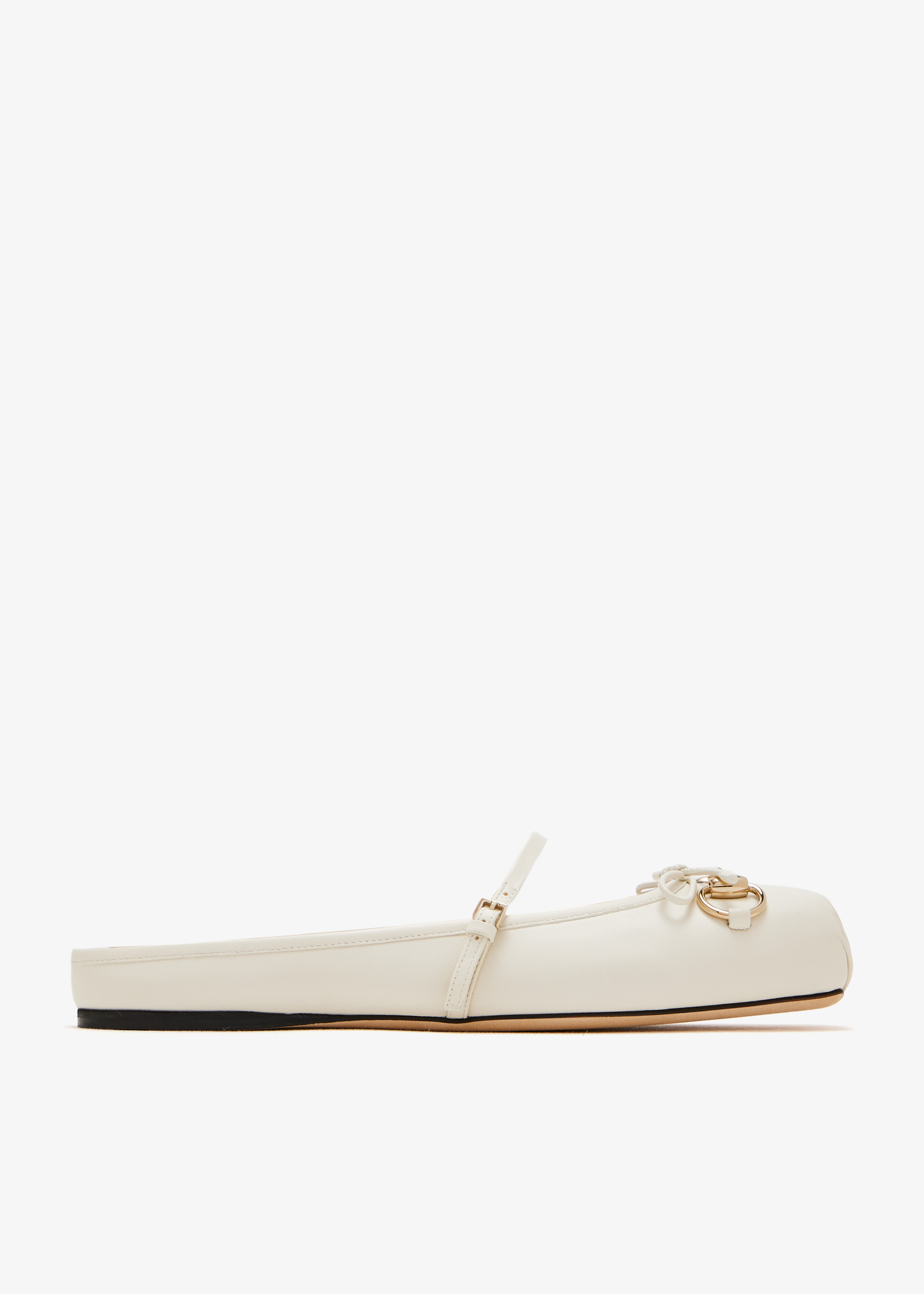 

Horsebit mules, Cream