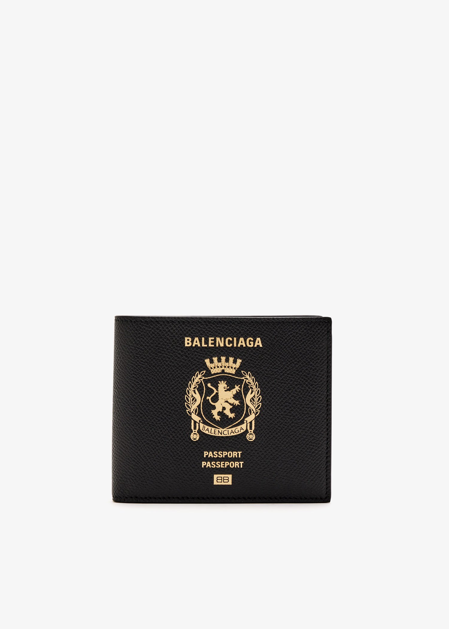 

Passport square folded wallet, Black