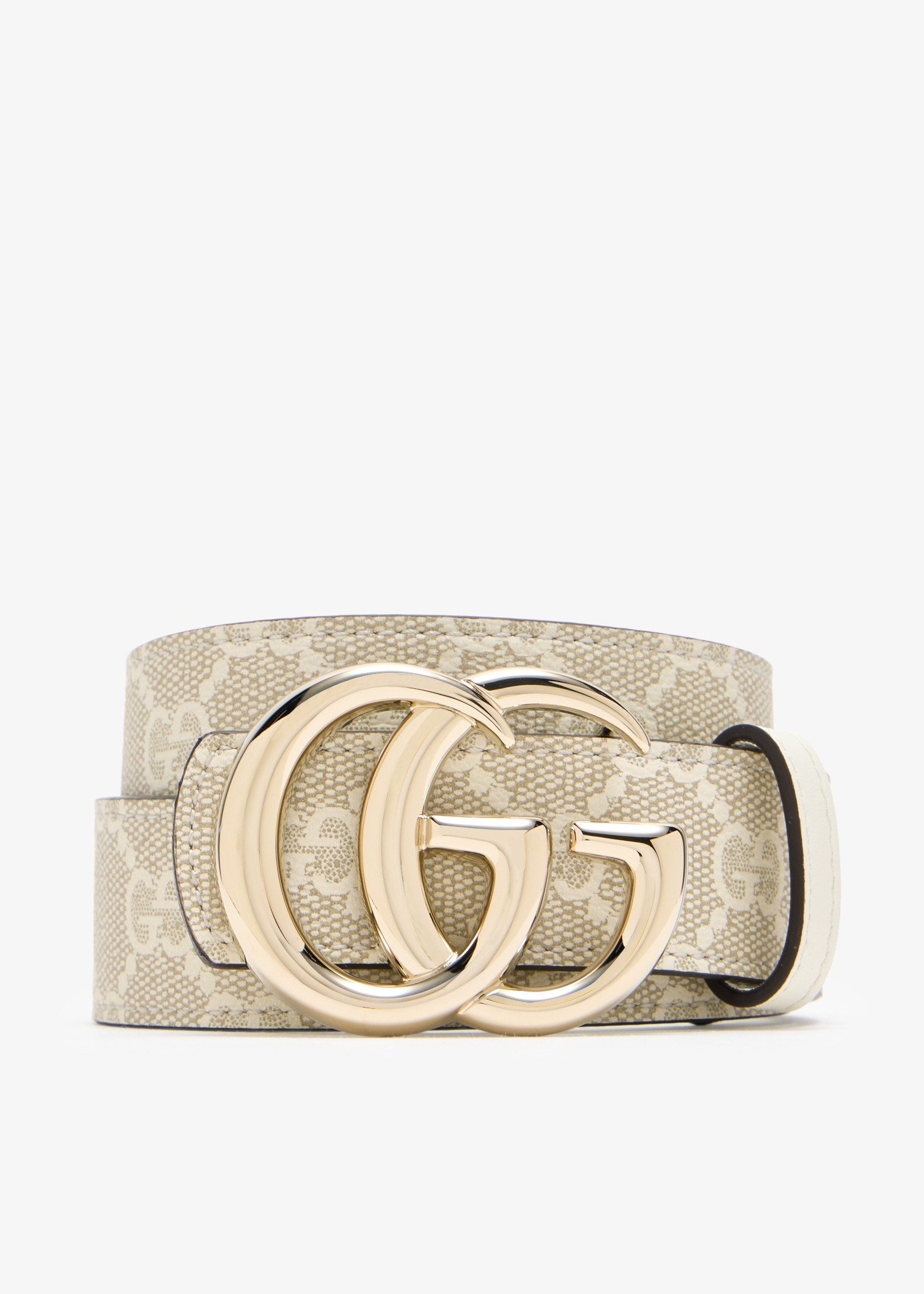 

Reversible GG Marmont belt, Cream
