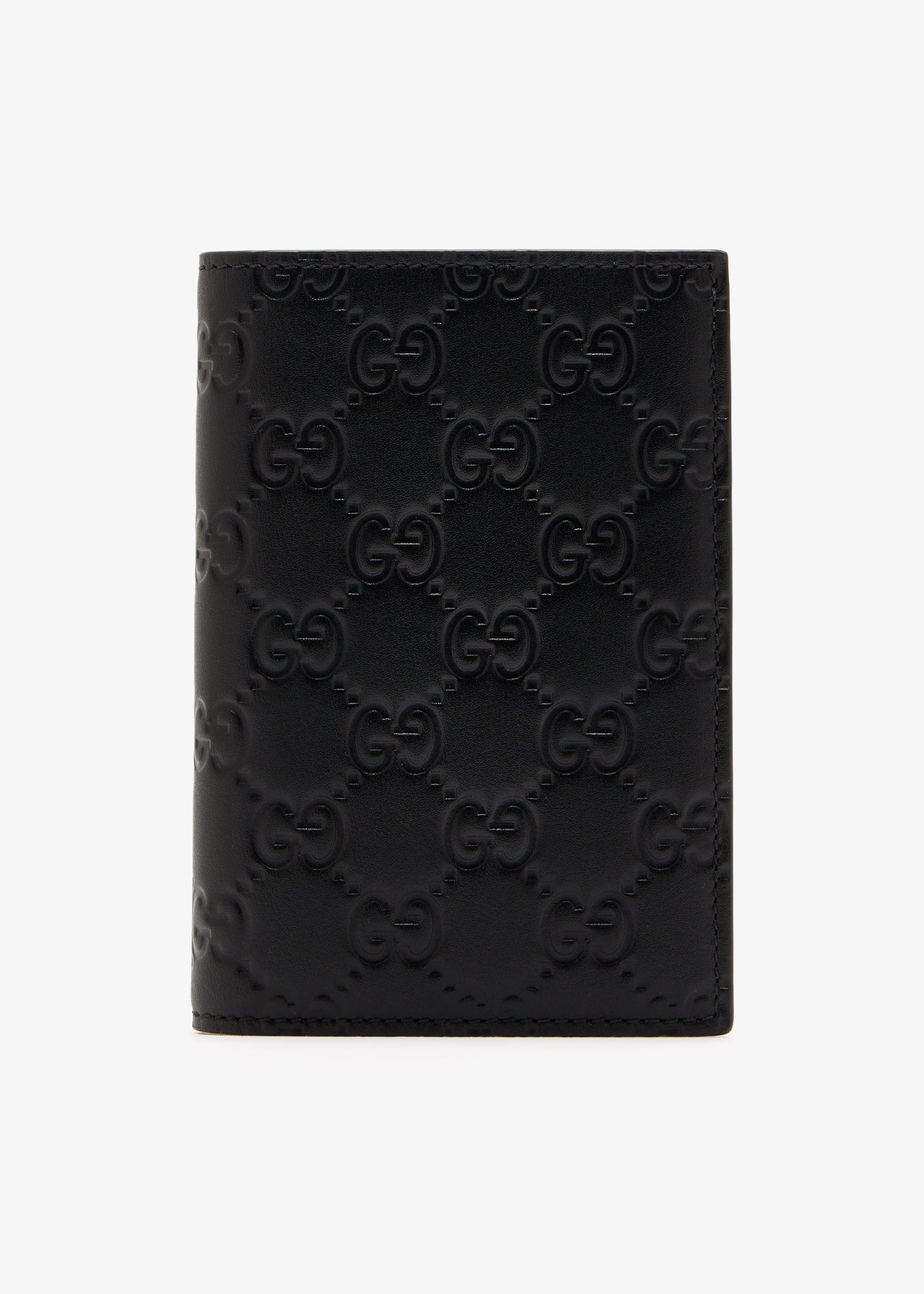 

GG Emblem passport case, Black