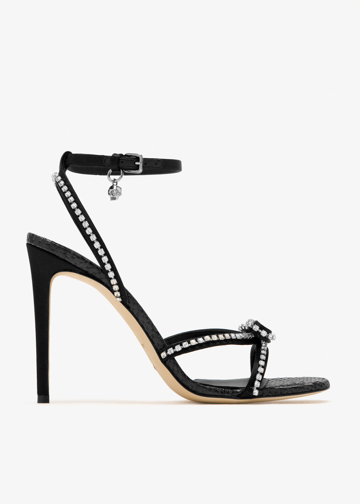 

Crystal Bow sandals, Black