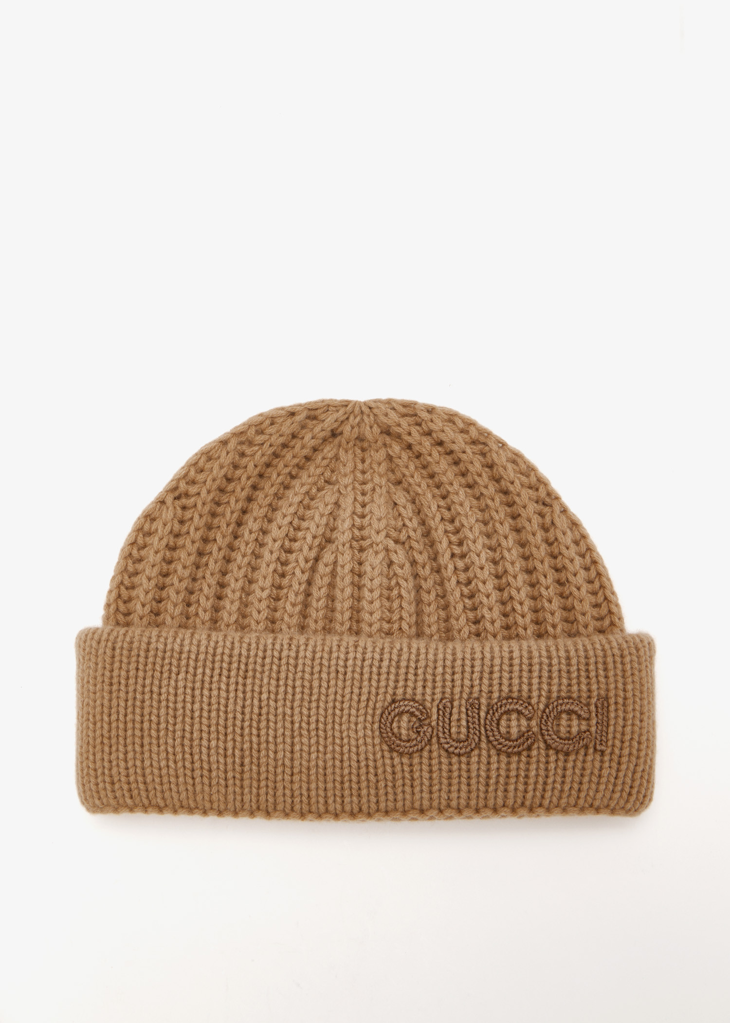 

Logo wool cashmere hat, Brown