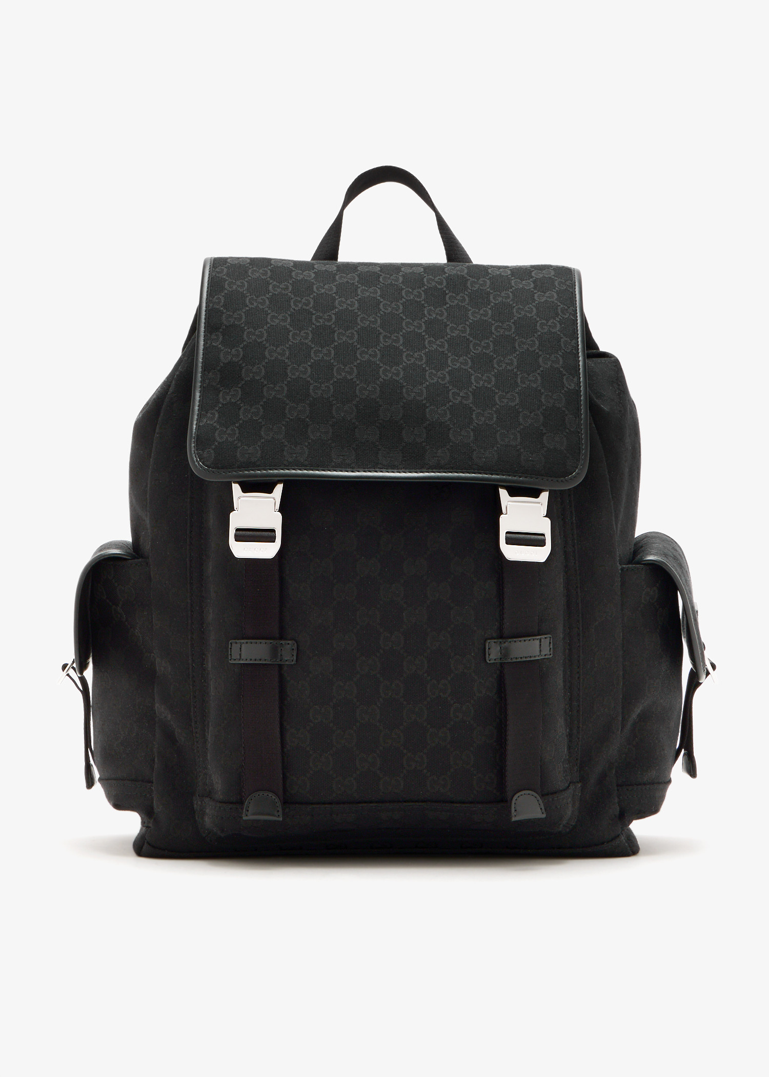 

GG canvas large backpack, Black
