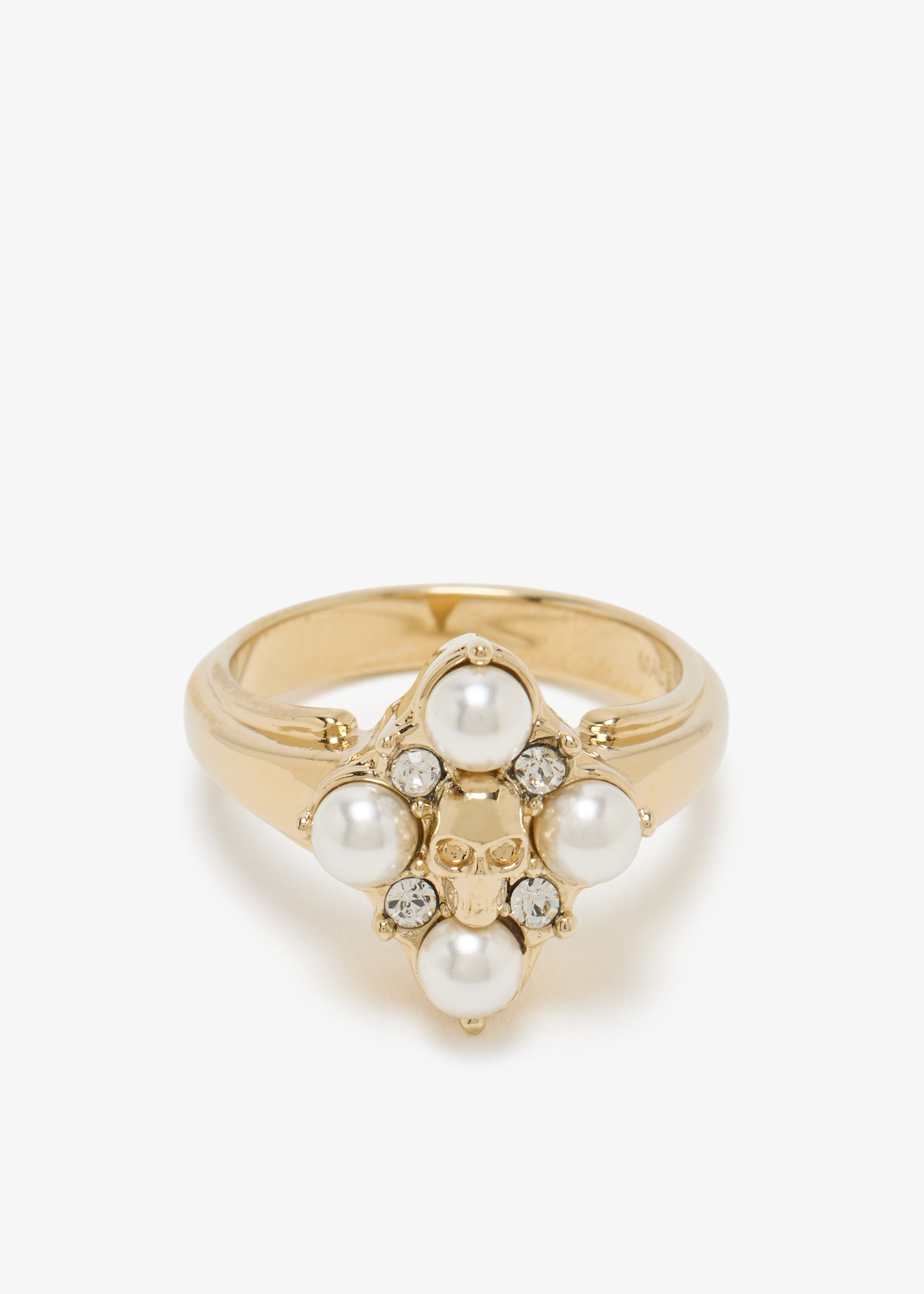 

Skull & Crystal ring, Gold