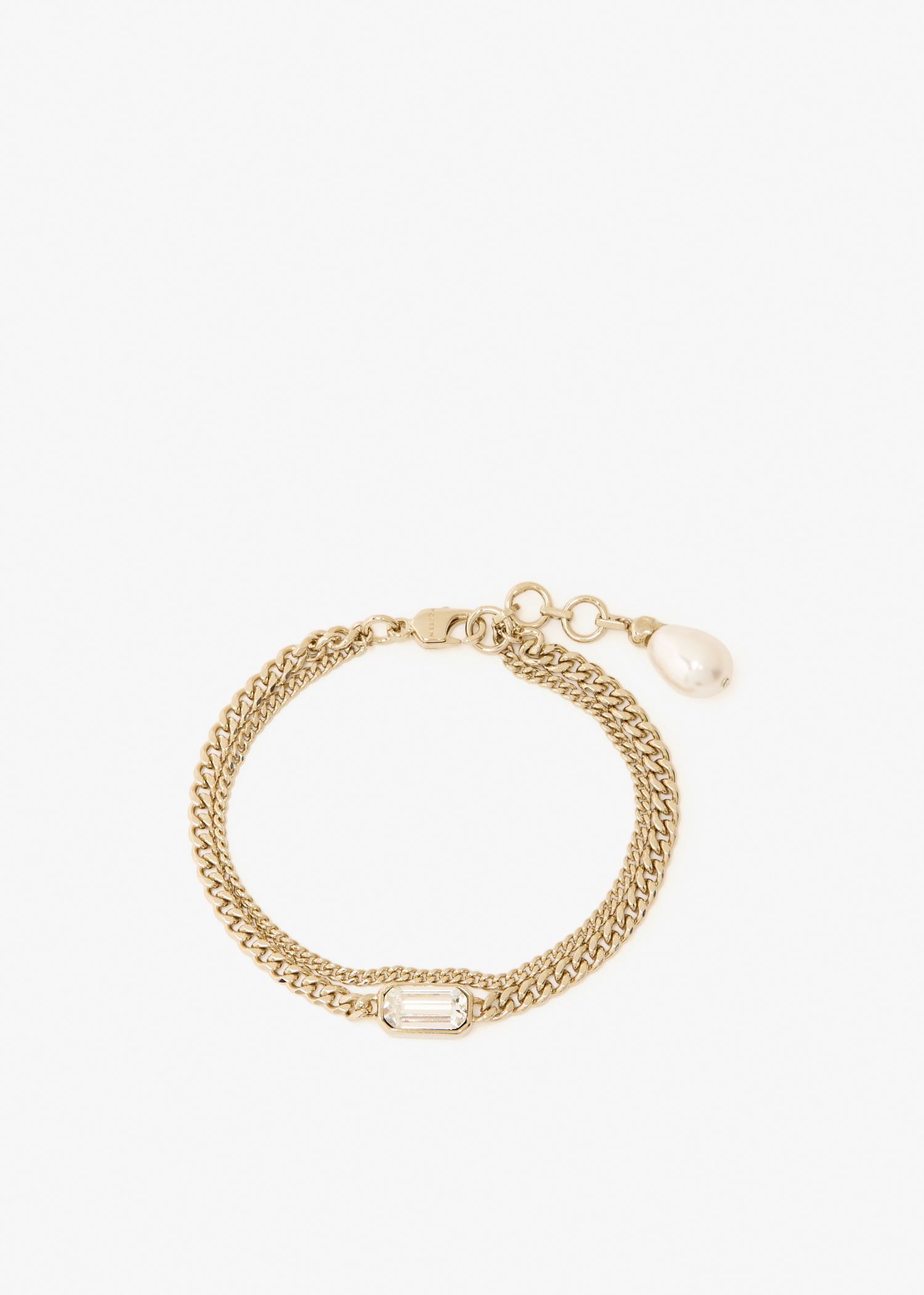 

Skull & Crystal bracelet, Gold