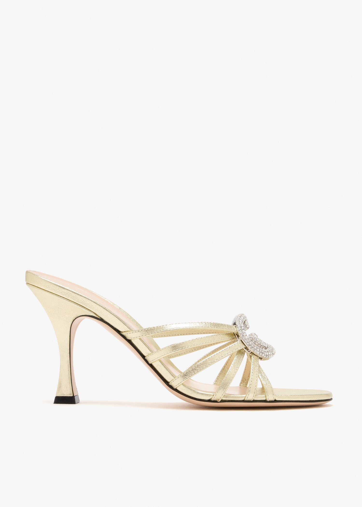 

Interlocking G crystal sandals, Gold