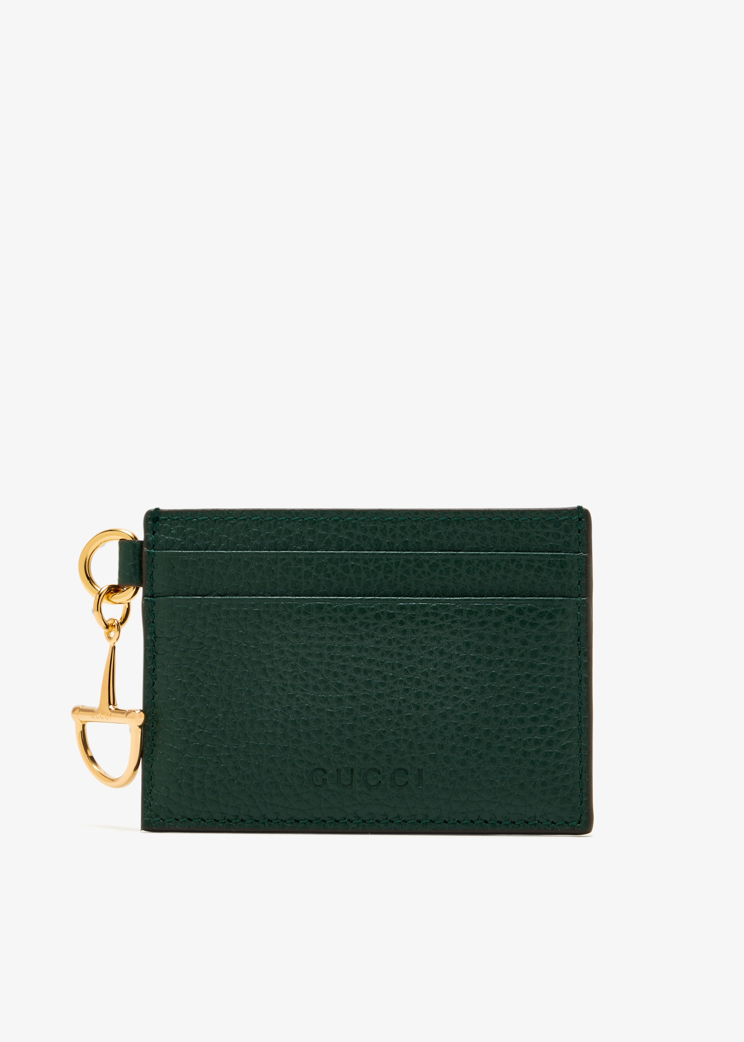 

Half Horsebit card case, Green
