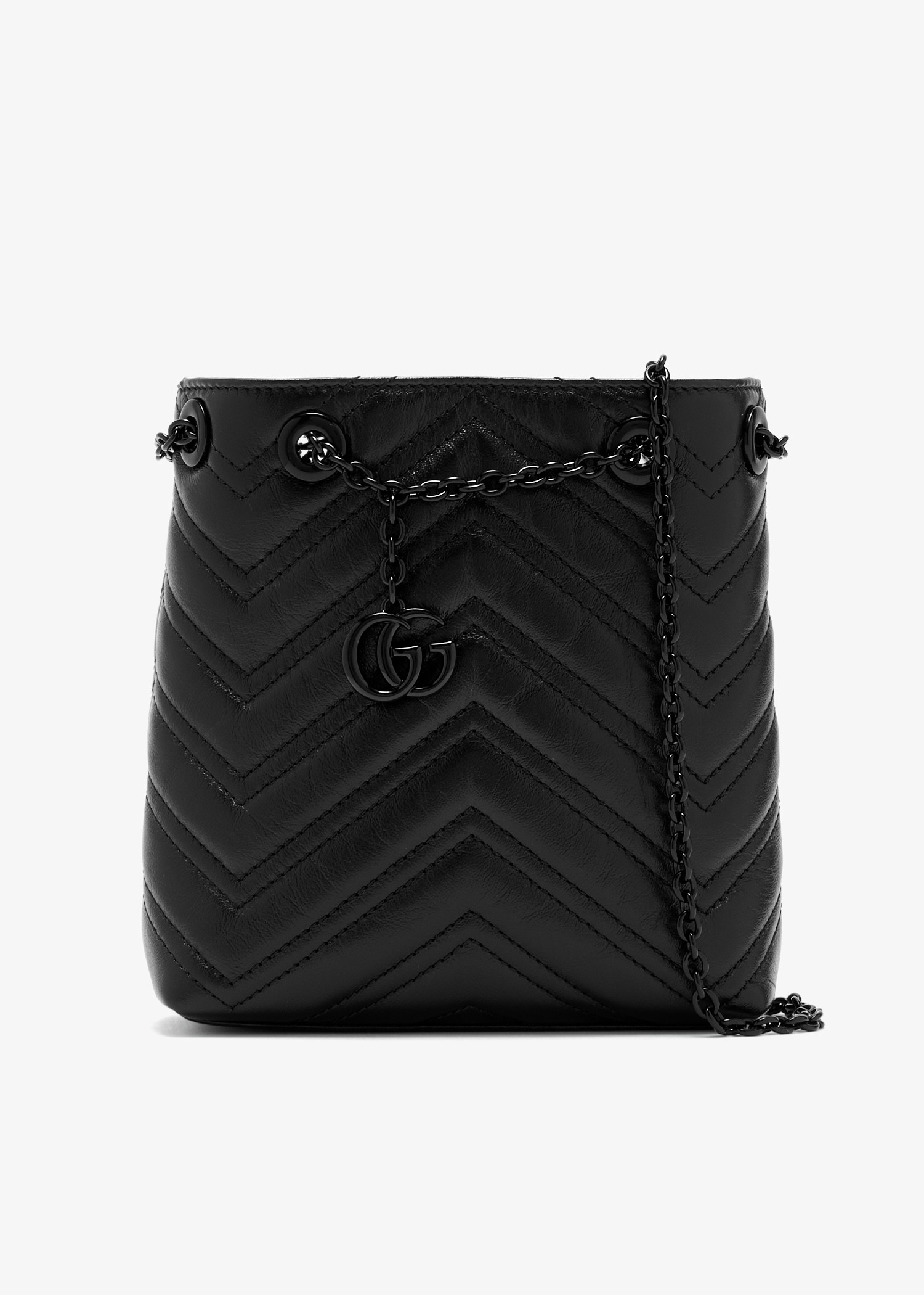 

GG Marmont nano bucket bag, Black