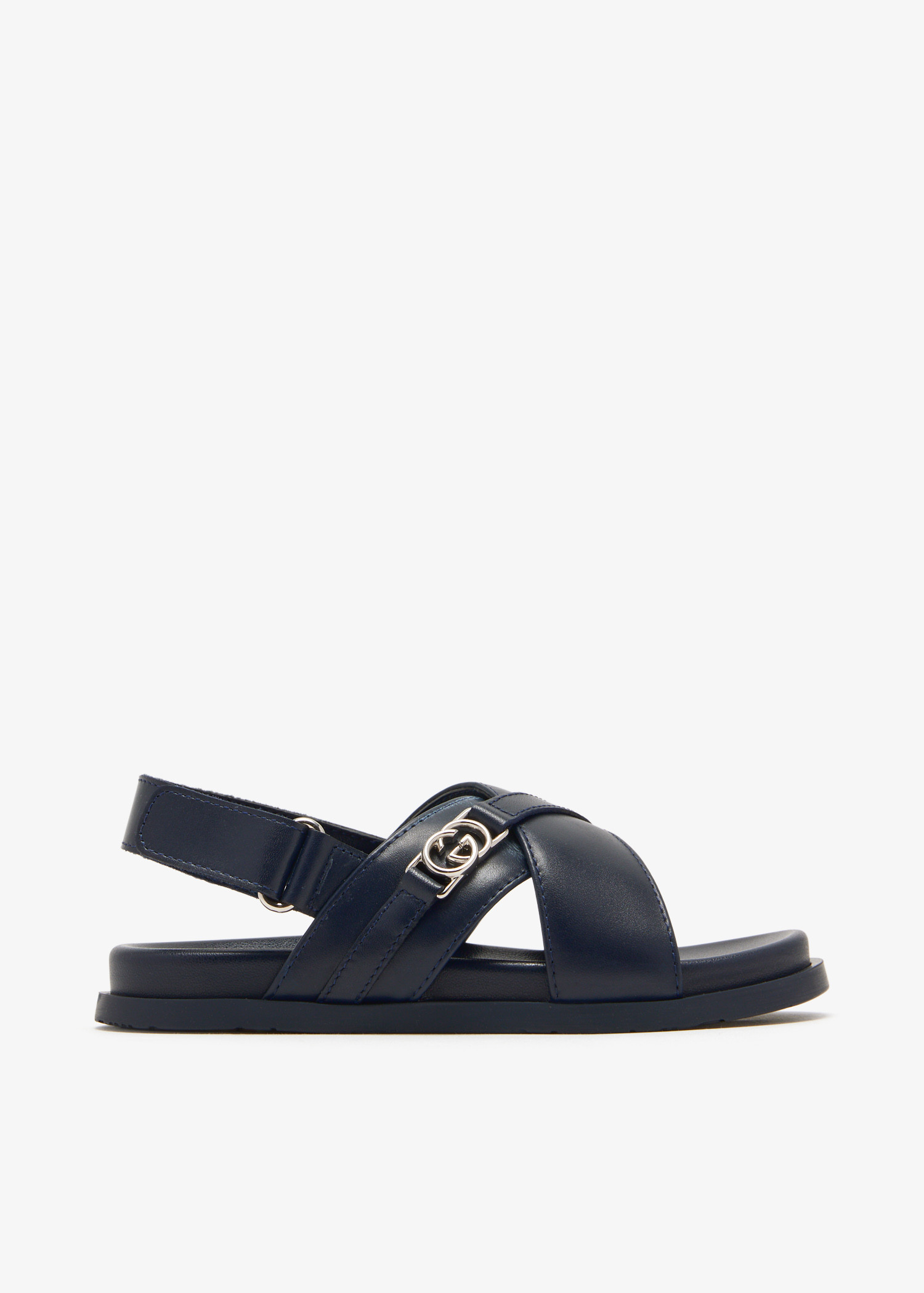 Interlocking G sandals, Navy