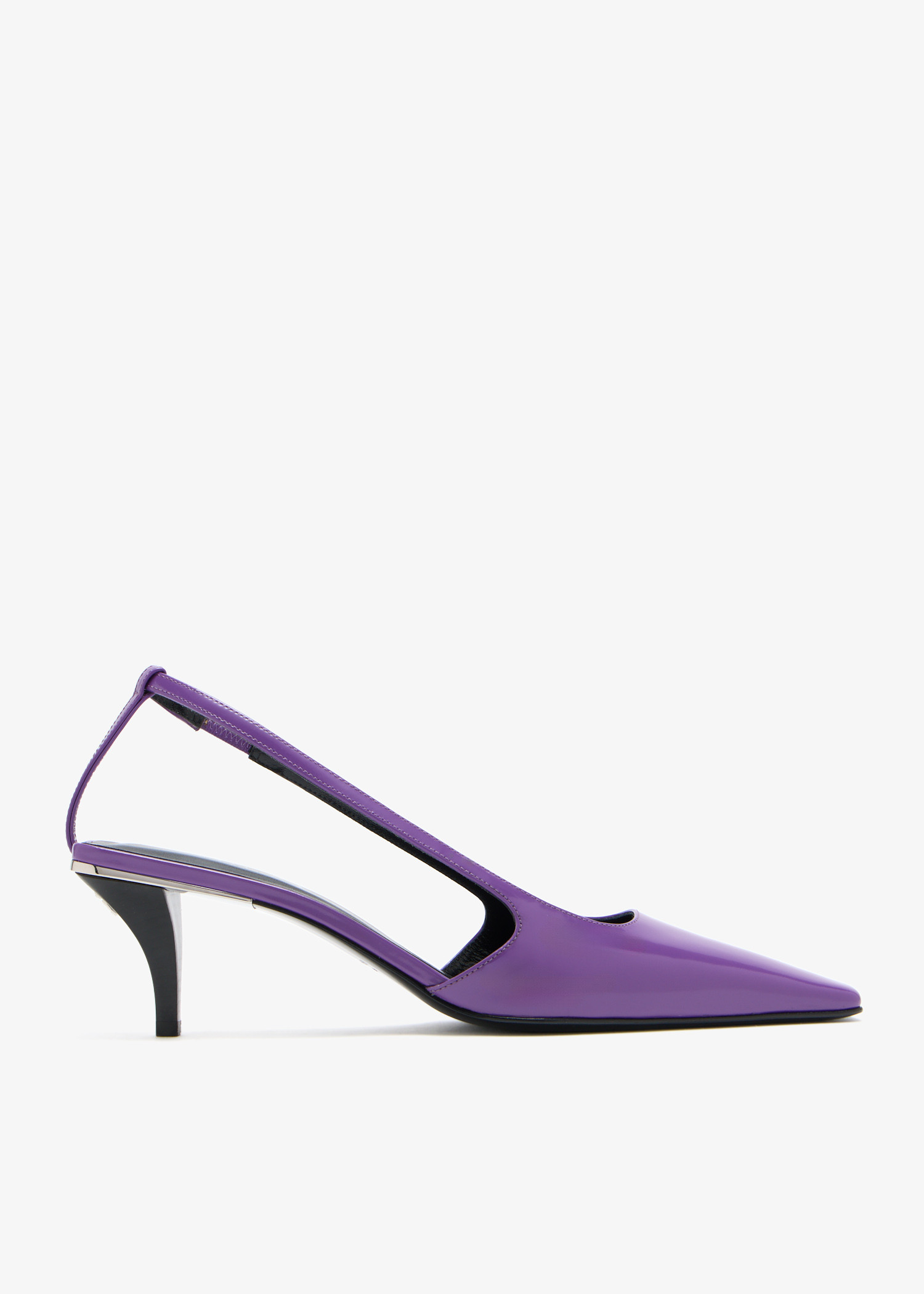 

Crystal logo slingback pumps, Purple