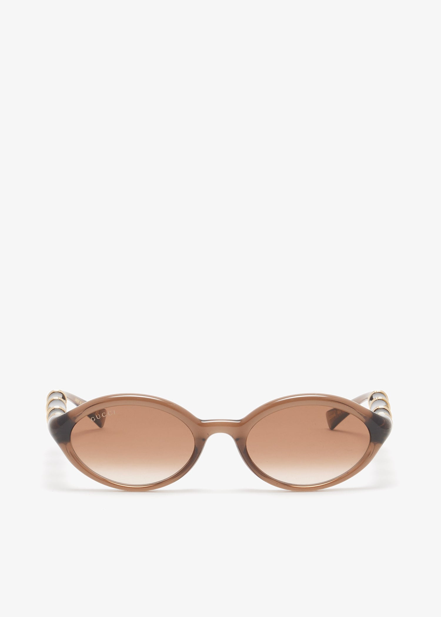

Oval frame sunglasses, Brown