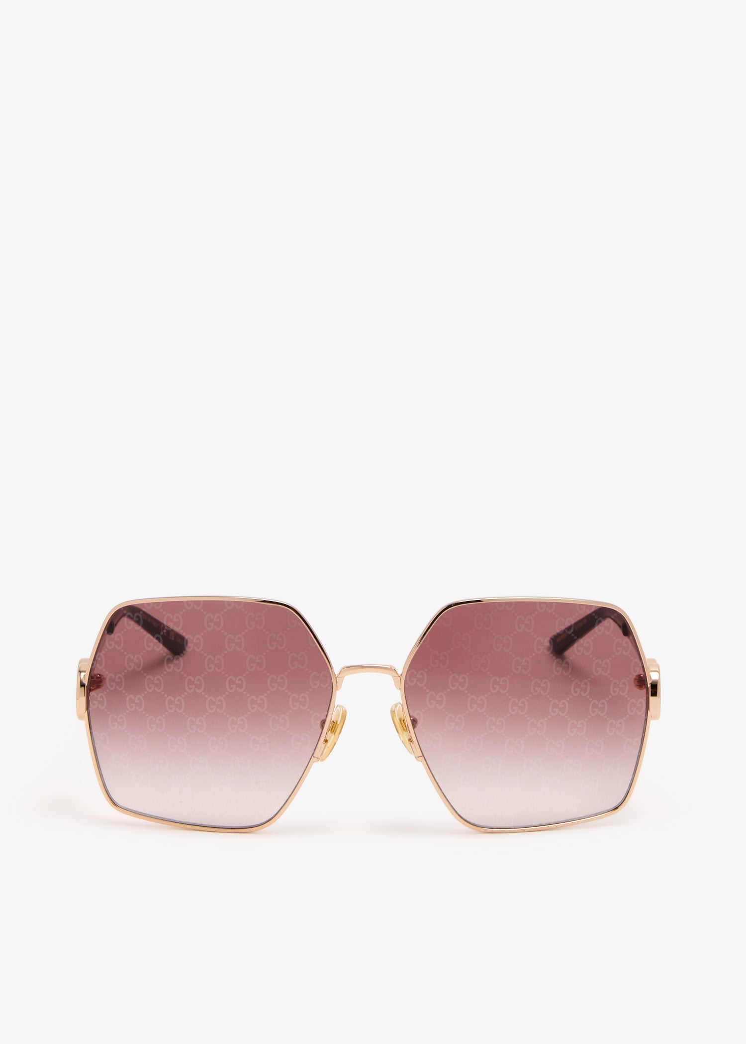 

Oval frame sunglasses, Rose gold