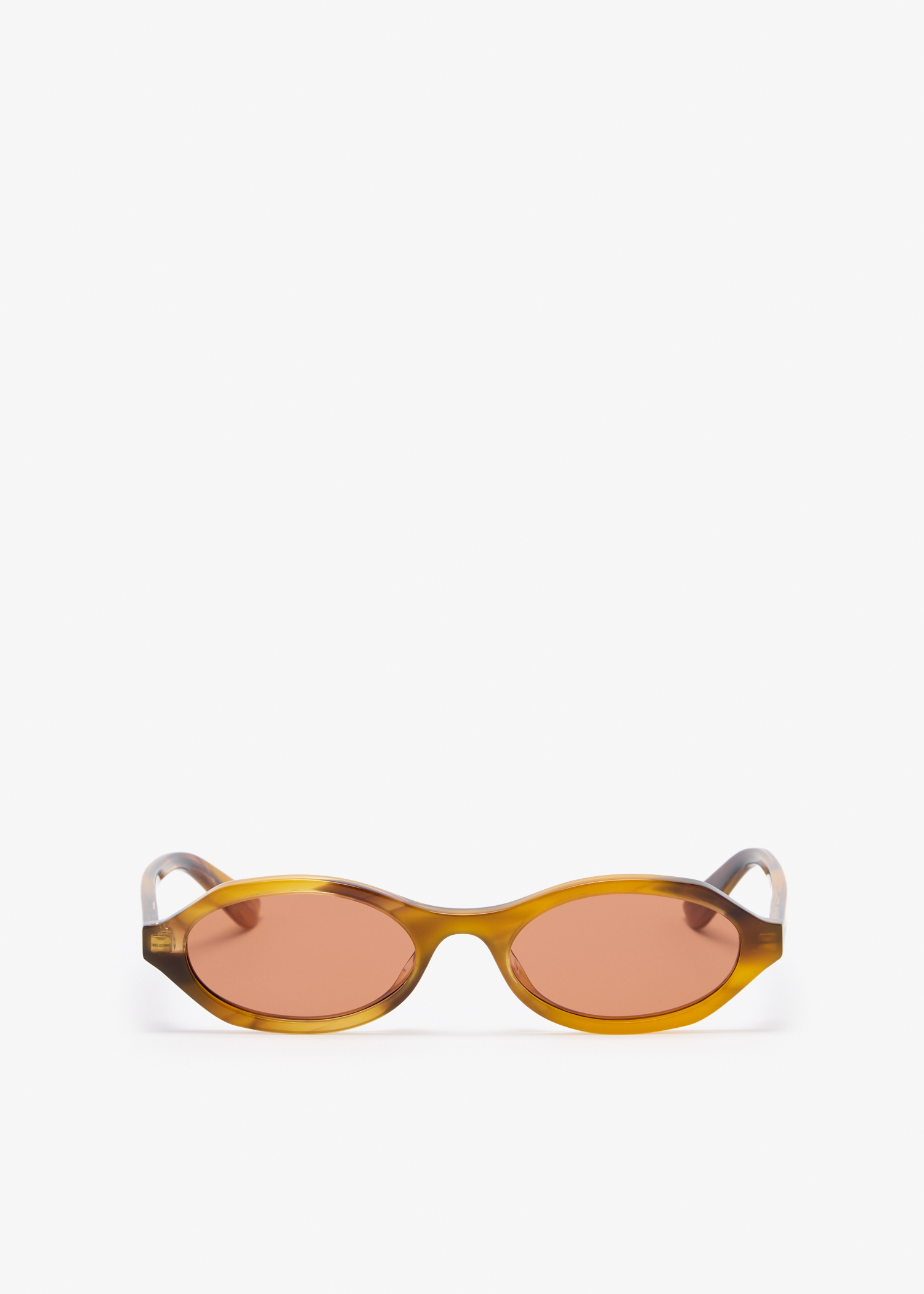 

Geometric Oval sunglasses, Brown