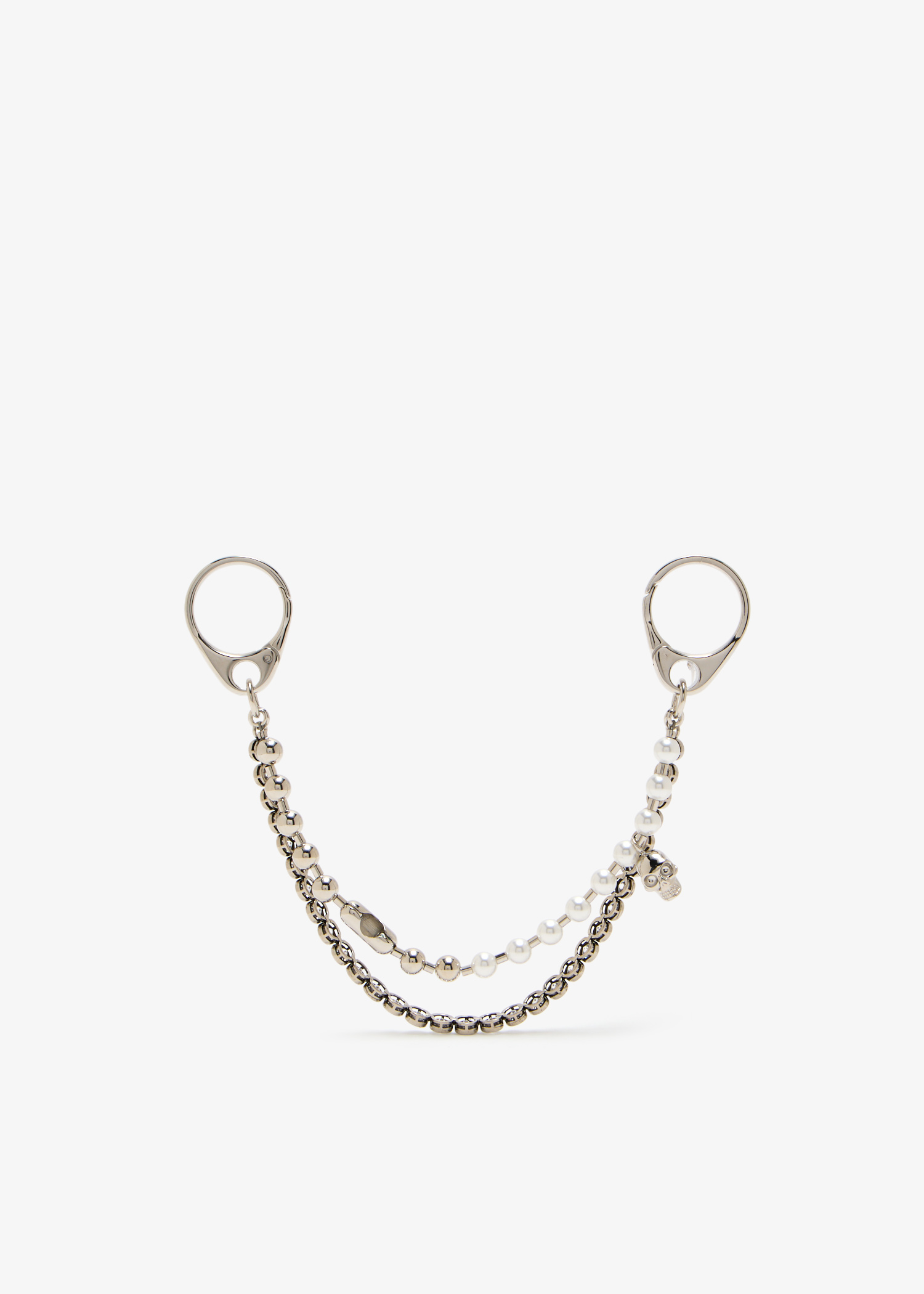 

Crystal-embellished bag charm, Silver