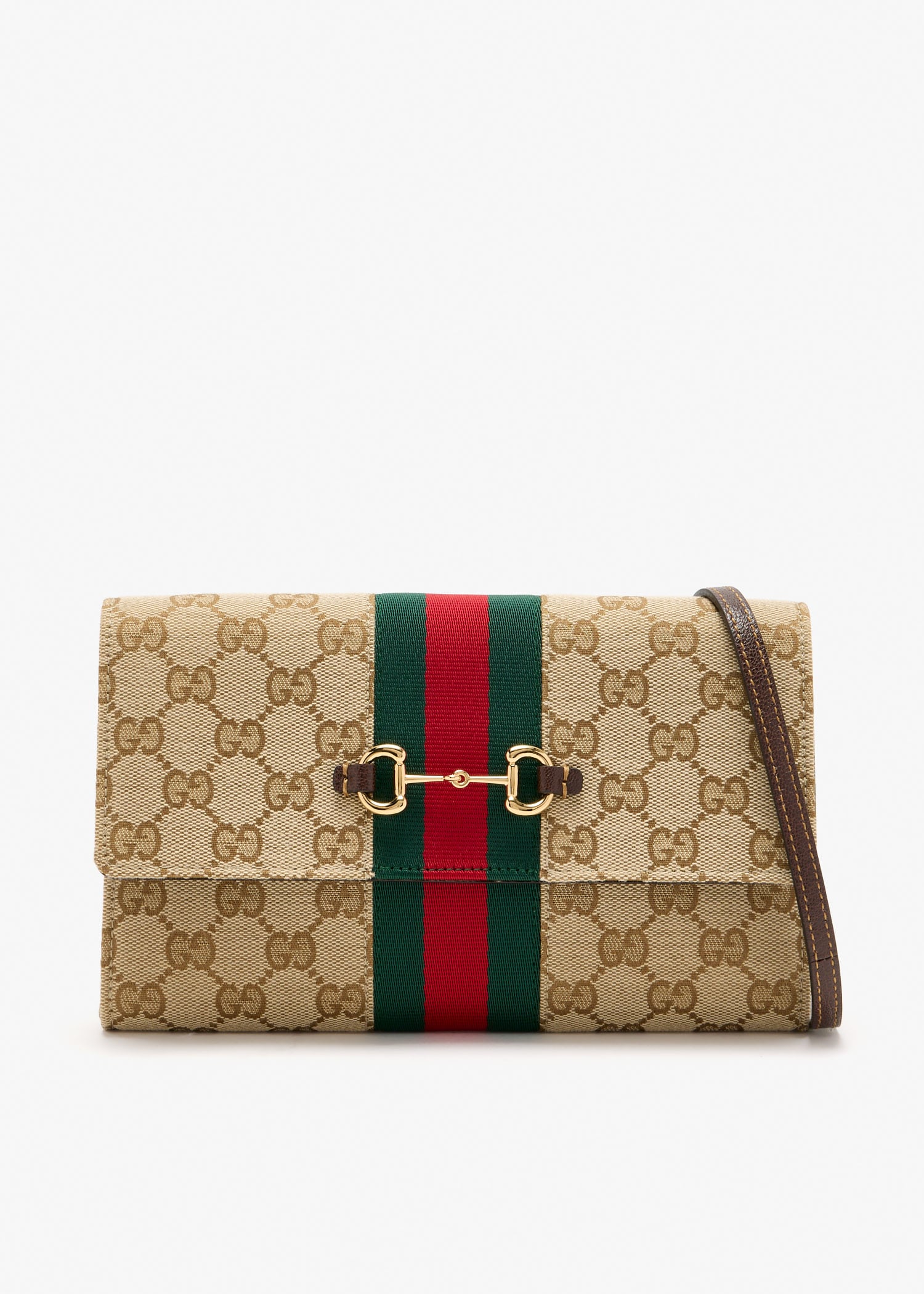 

Horsebit Web strap wallet, Printed