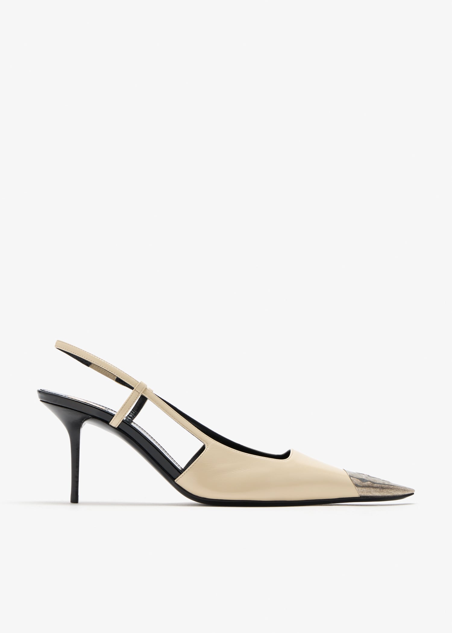 

Jeanne slingback pumps, Cream