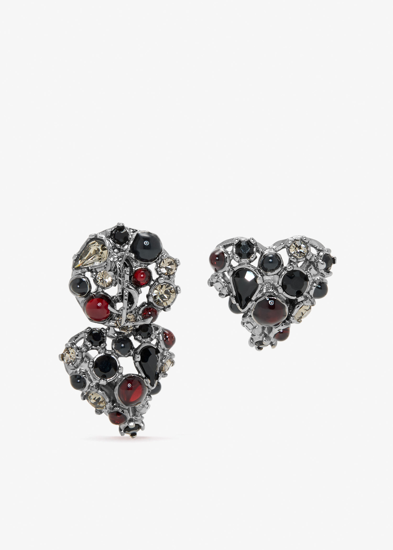 

Cassandre Crystal Heart earrings, Silver
