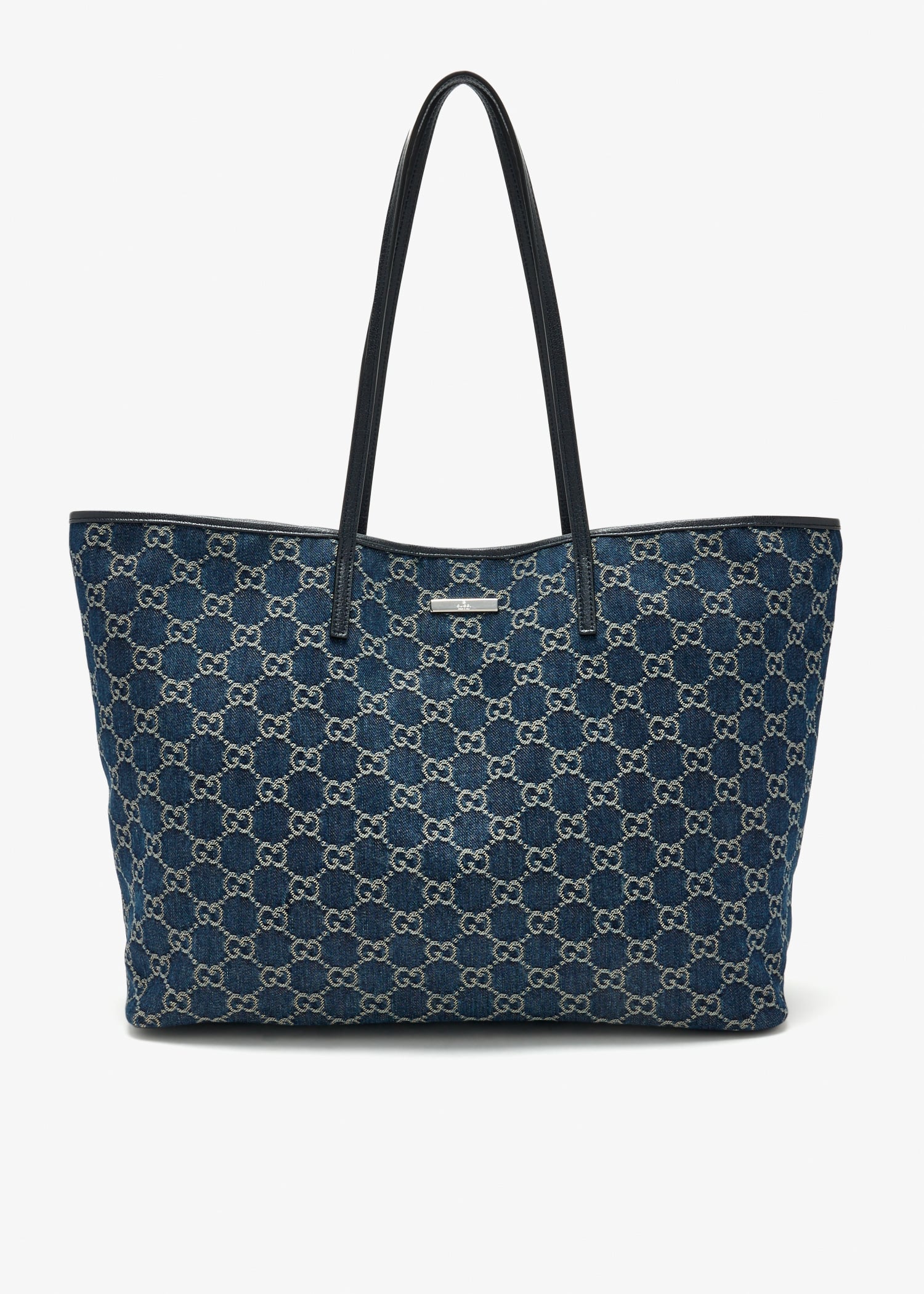 

Logo plaque large tote bag, Blue