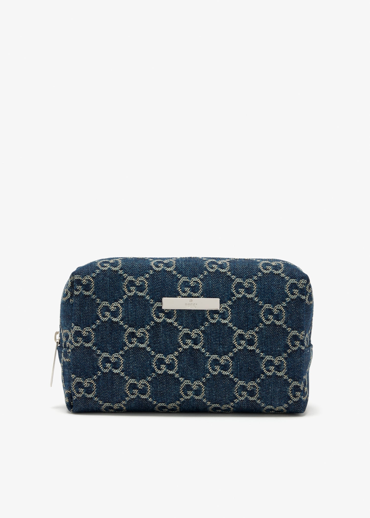 

Logo plaque cosmetic case, Blue