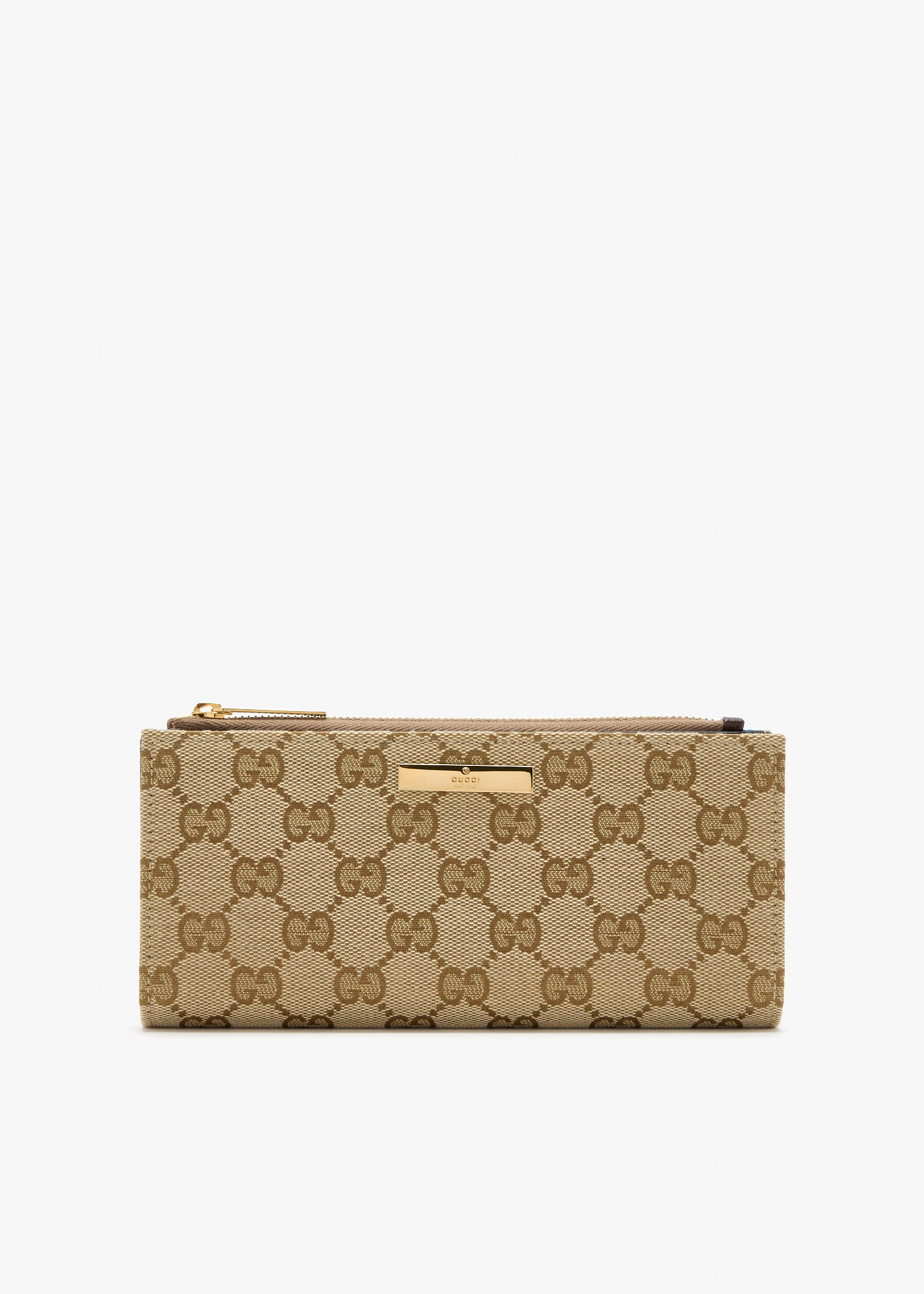 

GG plaque long wallet, Printed