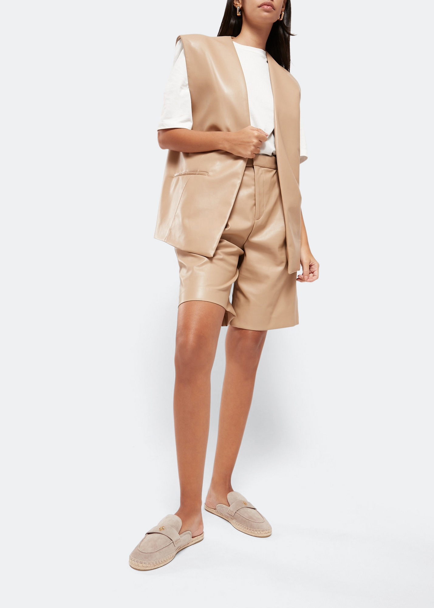 

Seaside espadrille mules, Beige