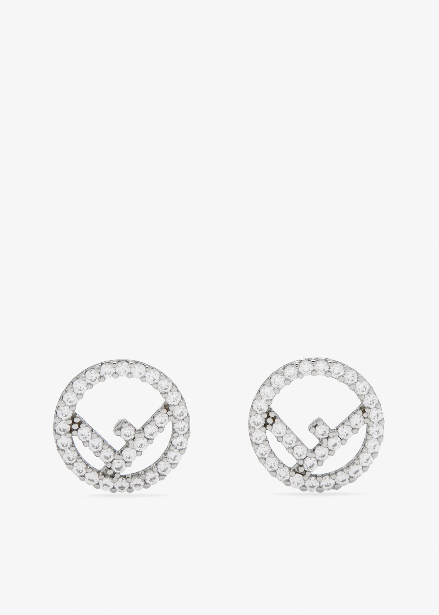 

F Is Fendi earrings, Silver