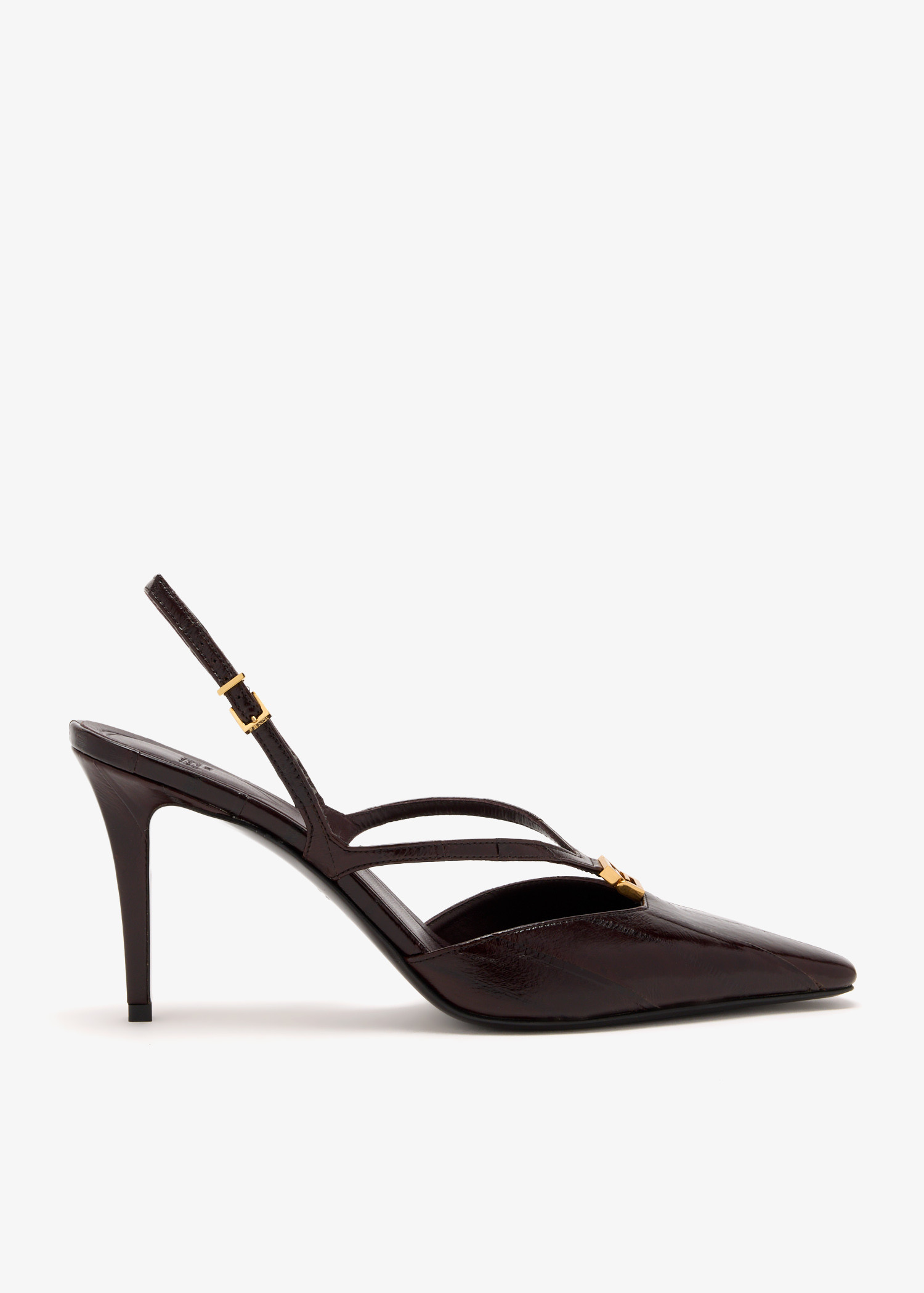 

FFold slingback pumps, Brown