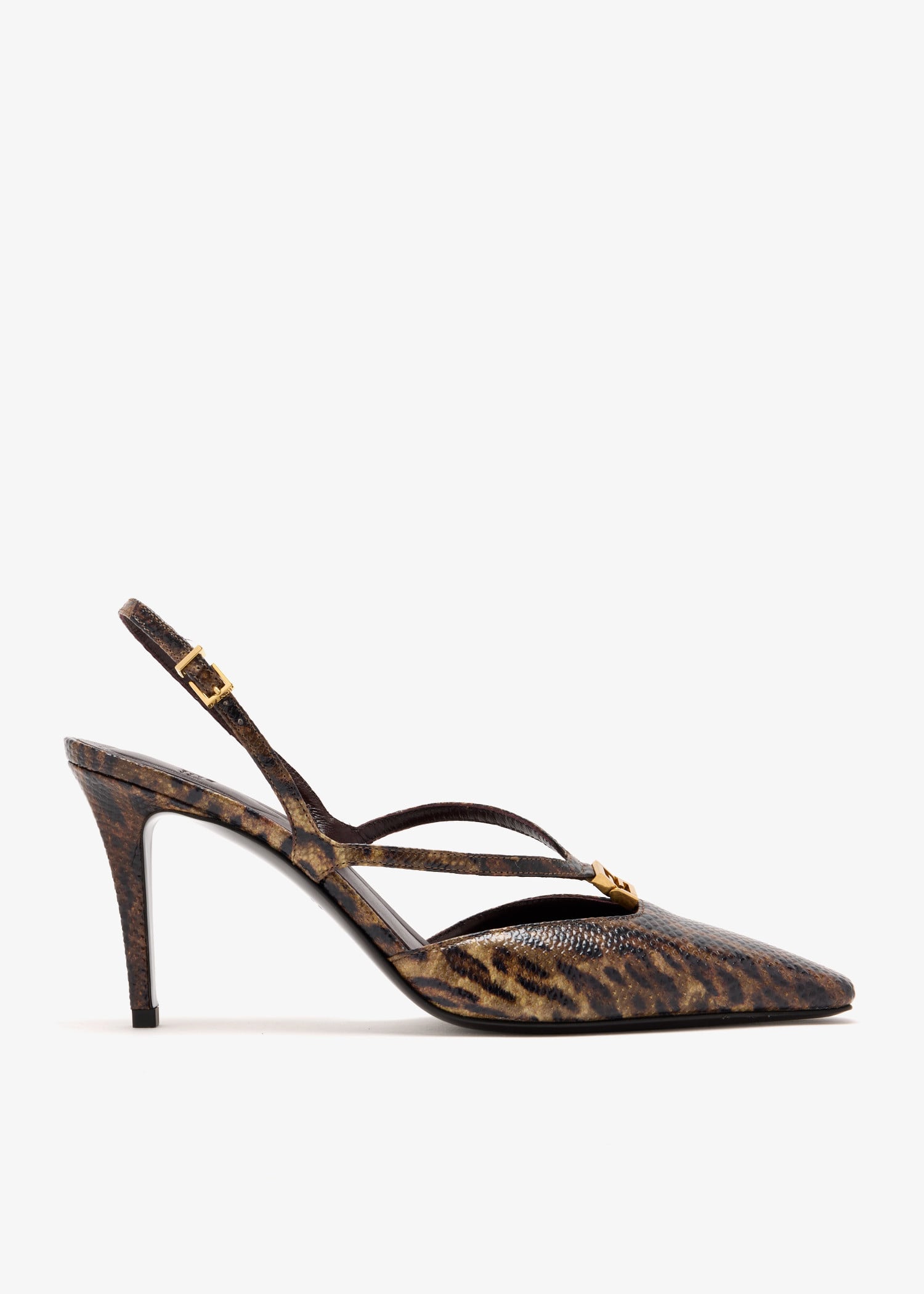 

FFold slingback pumps, Animal printed