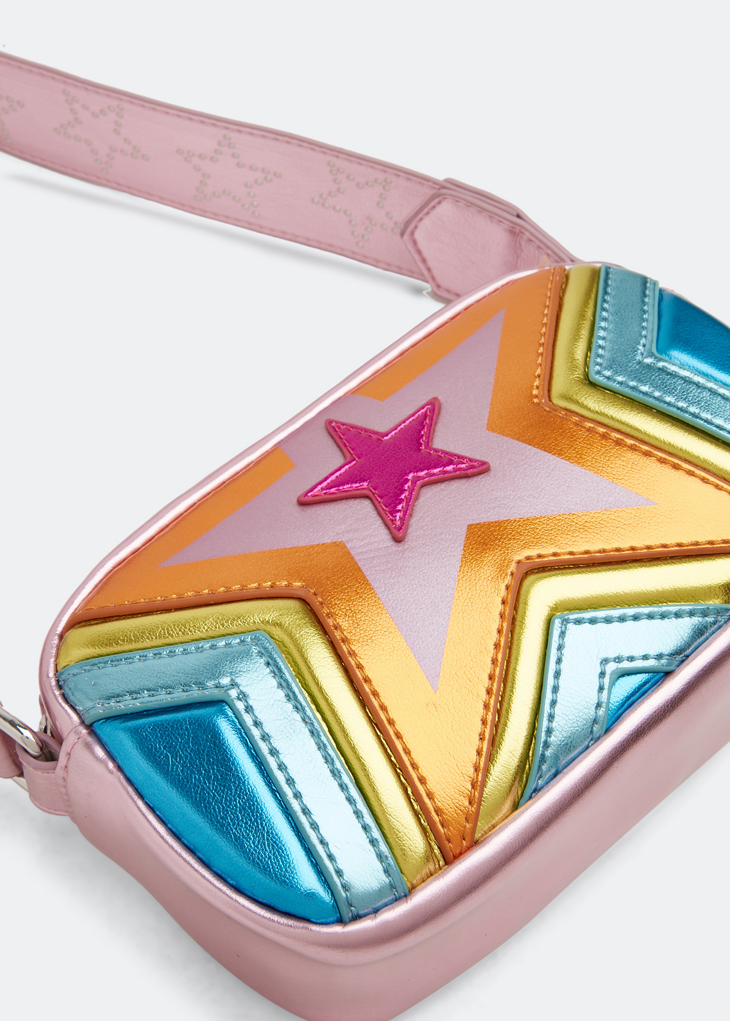 

Star quilted shoulder bag, Multi-coloured